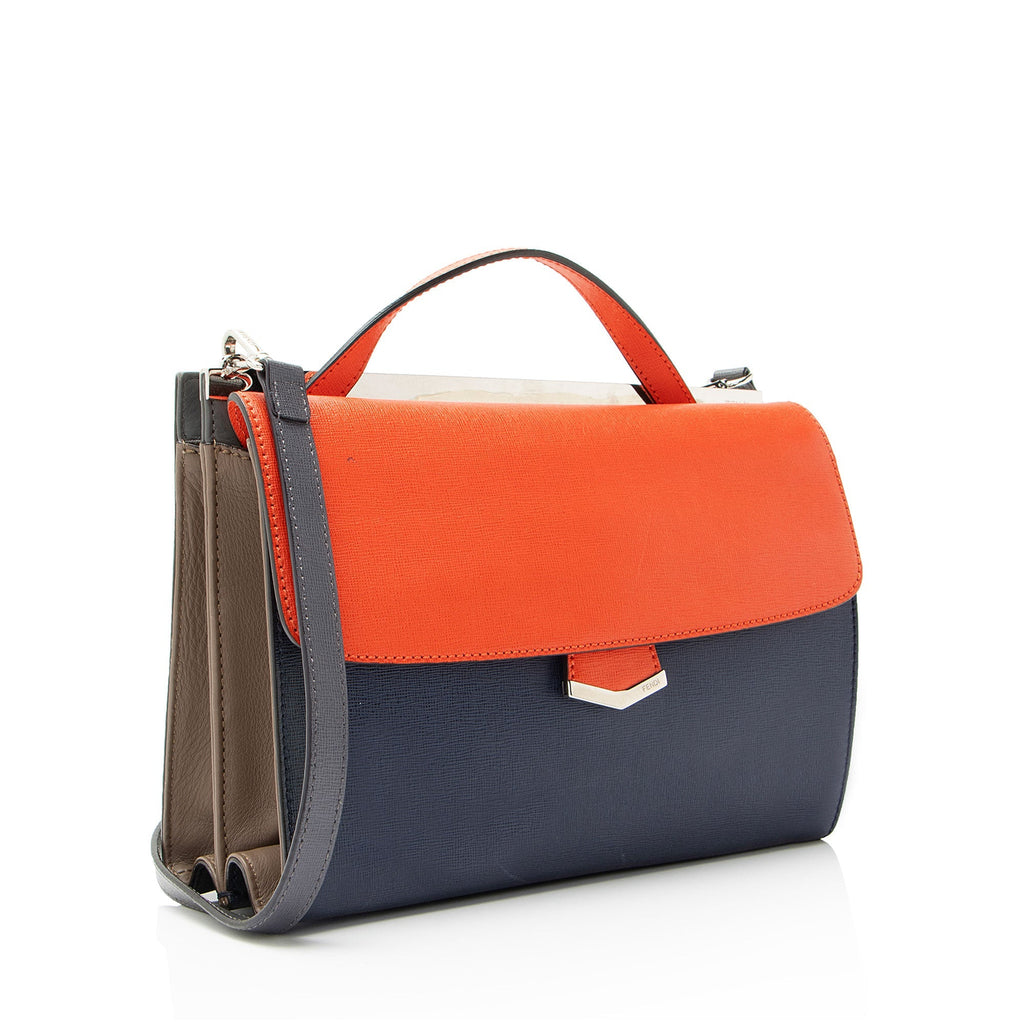 Fendi Leather Demi Jour Small Tote