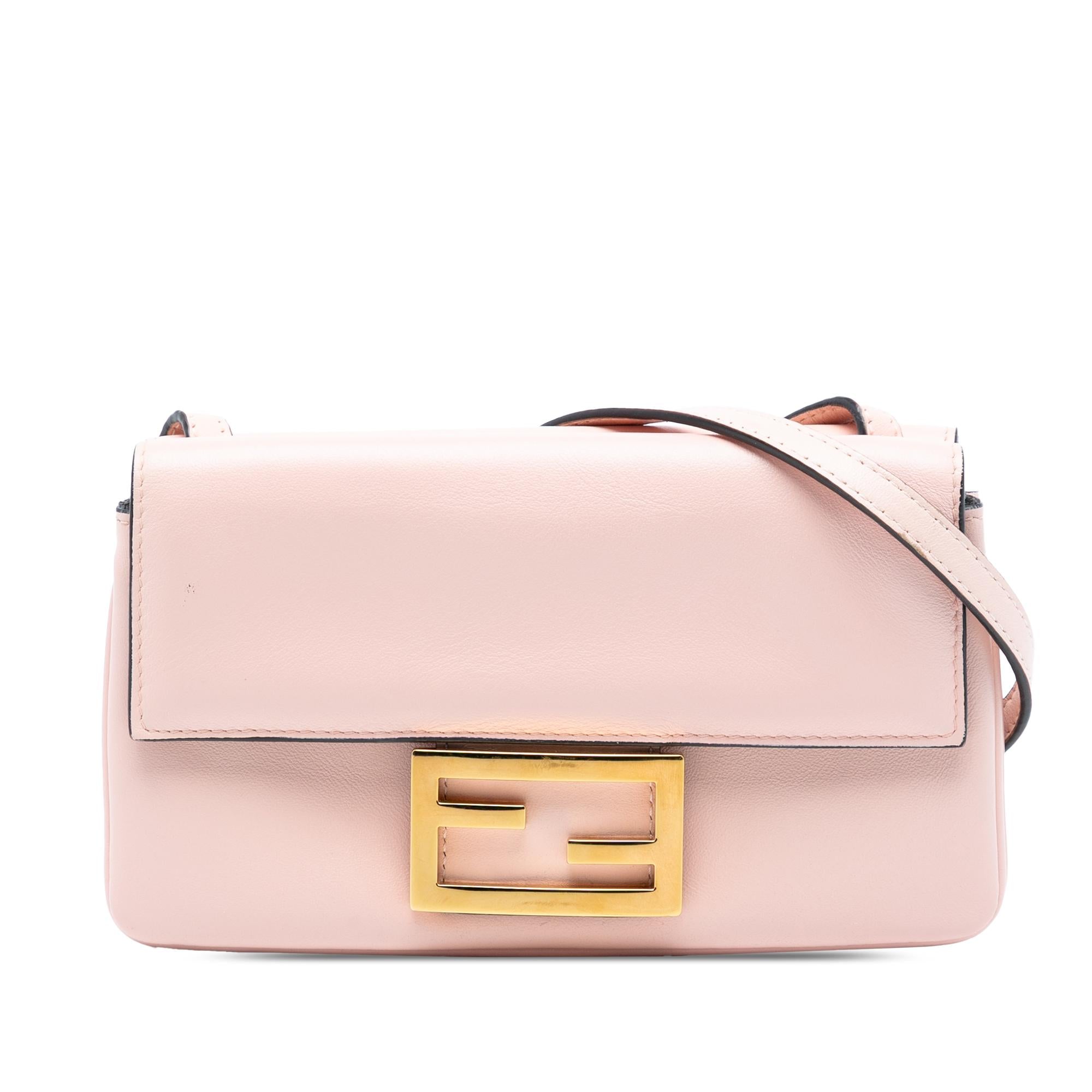 Fendi Leather Duo Baguette Crossbody