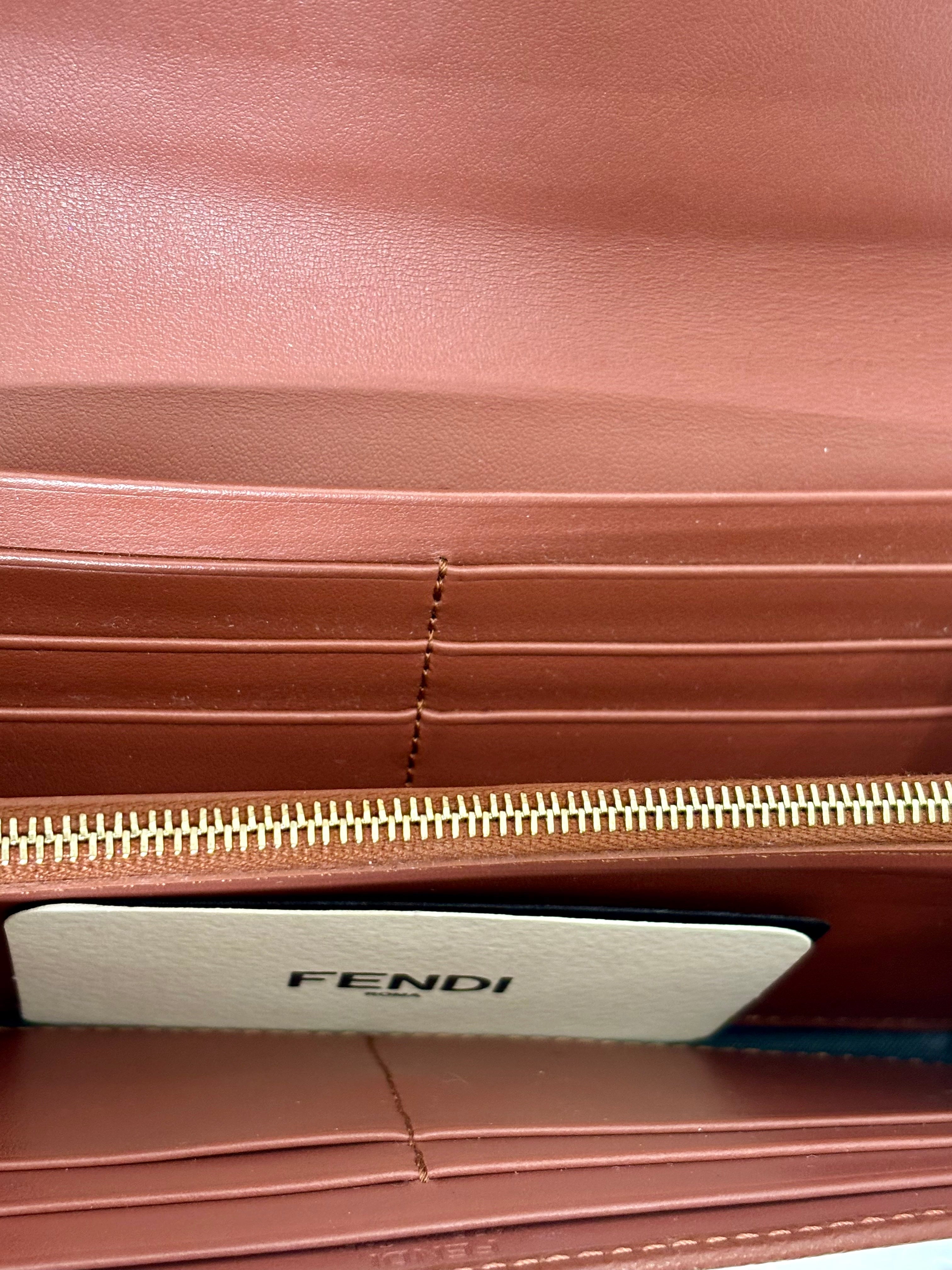 FENDI CALFSKIN LEATHER F IS FENDI CONTINENTAL WALLET