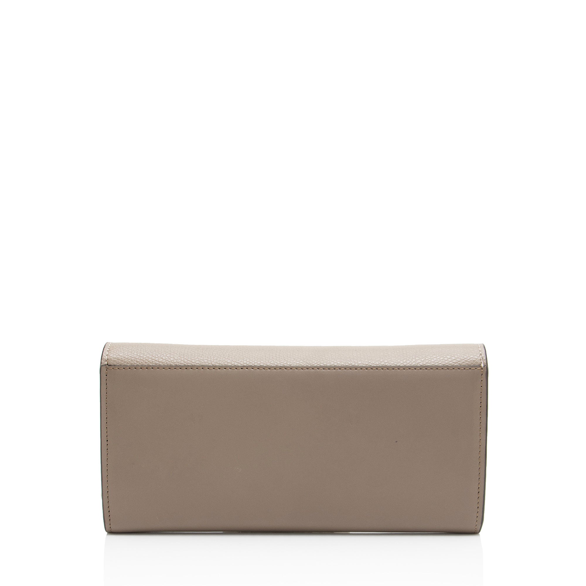 Fendi Leather FF Diamonds Continental Wallet with Chain