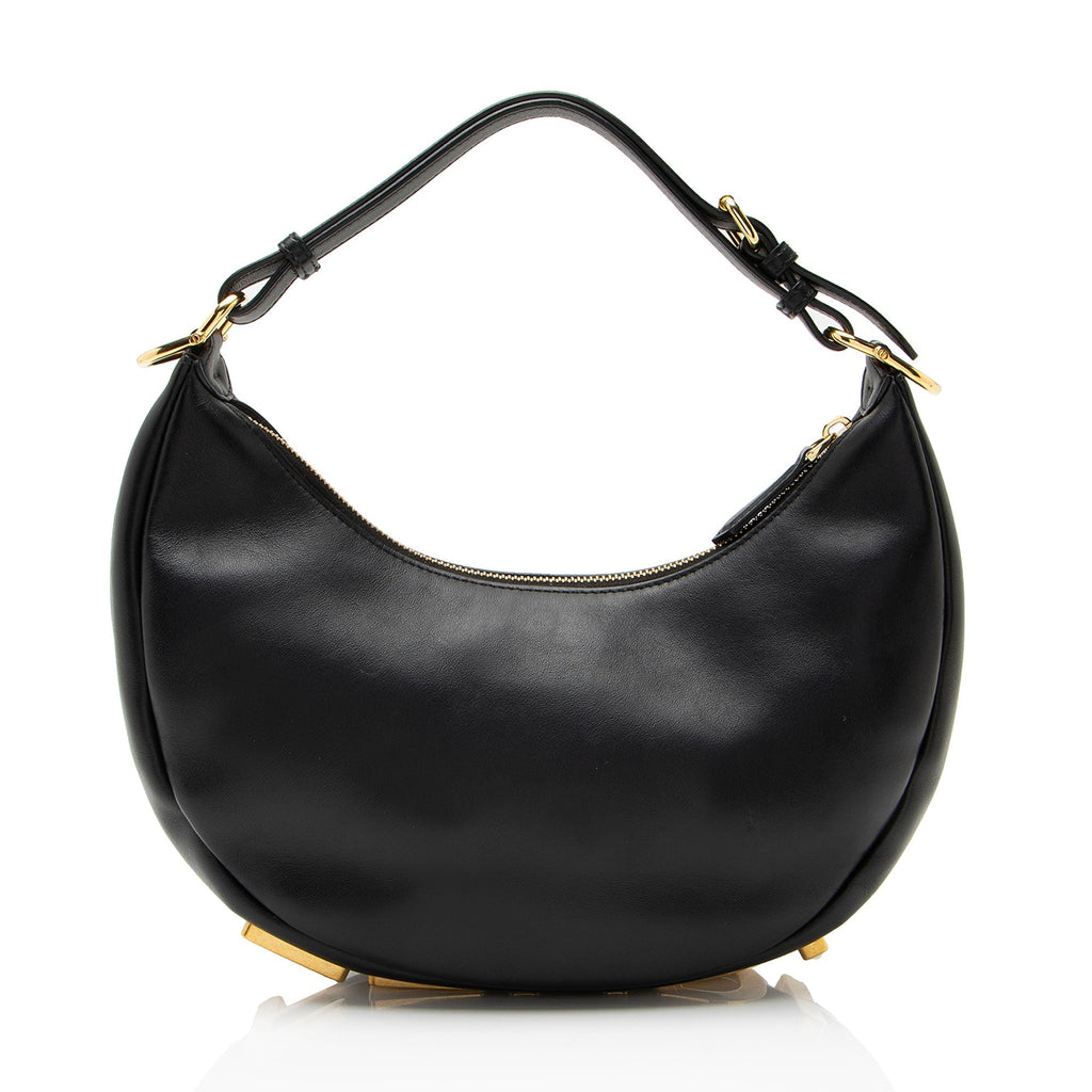 Fendi Leather Fendigraphy Small Hobo