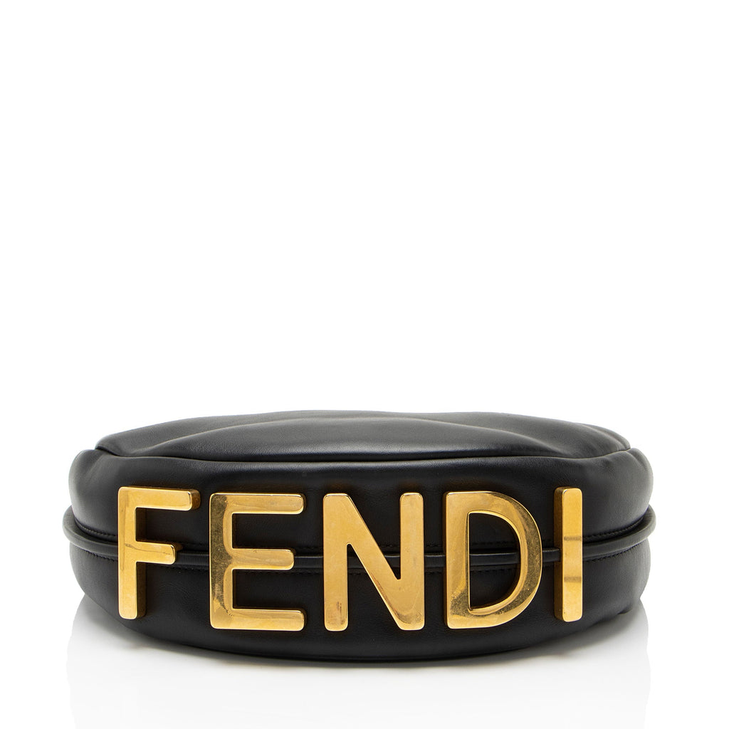 Fendi Leather Fendigraphy Small Hobo