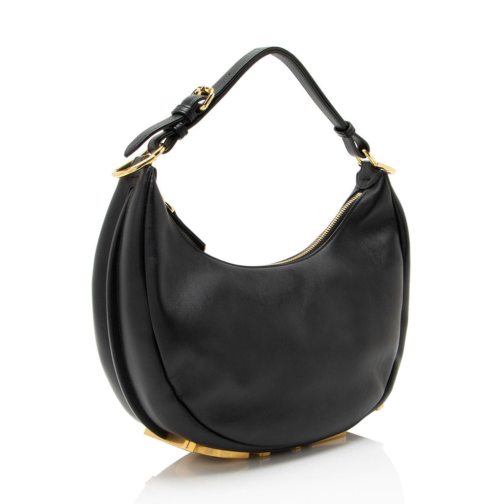 Fendi Leather Fendigraphy Small Hobo