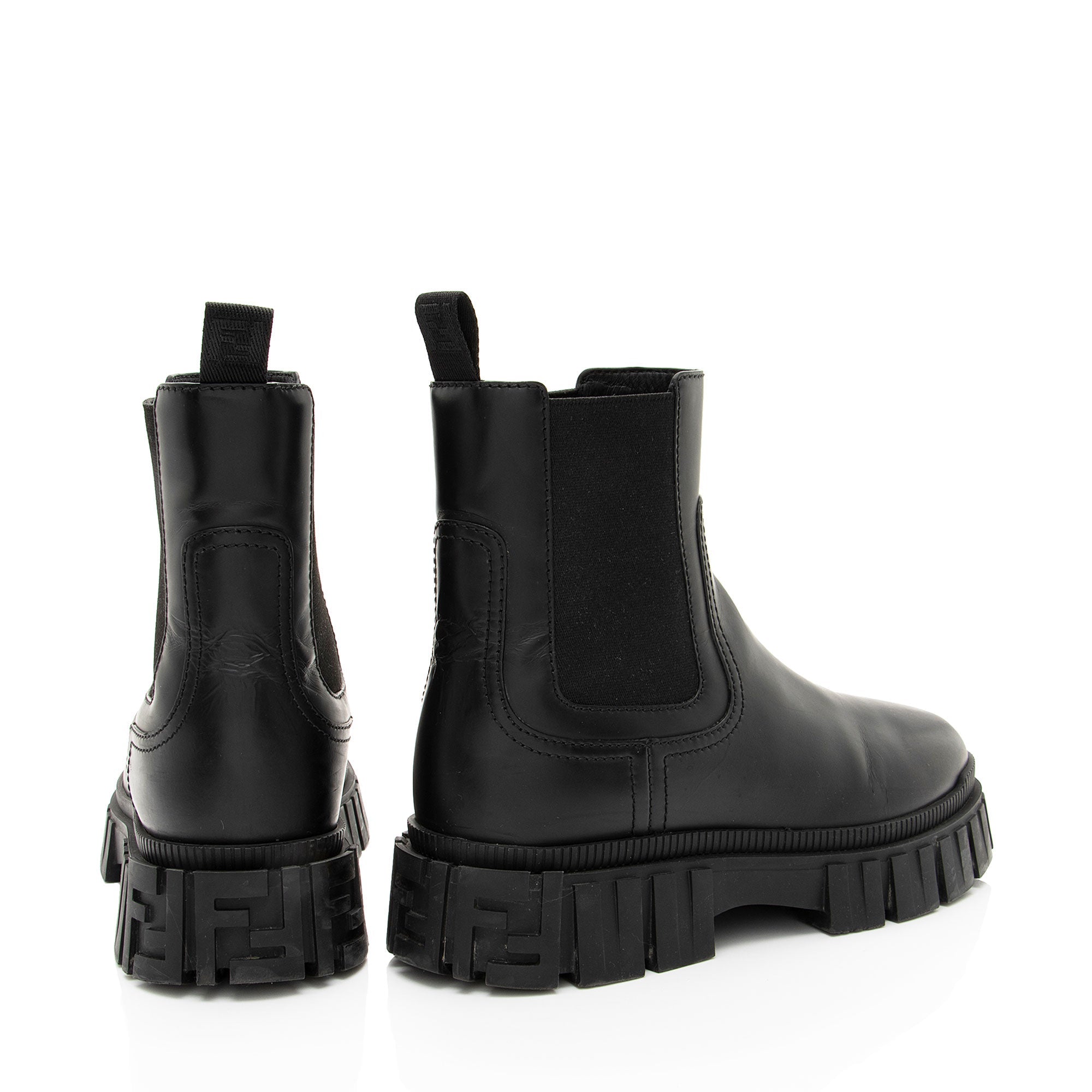 Fendi Leather Force Chelsea Boots - Size 7.5 / 37.5 (SHF-JzrAmk)