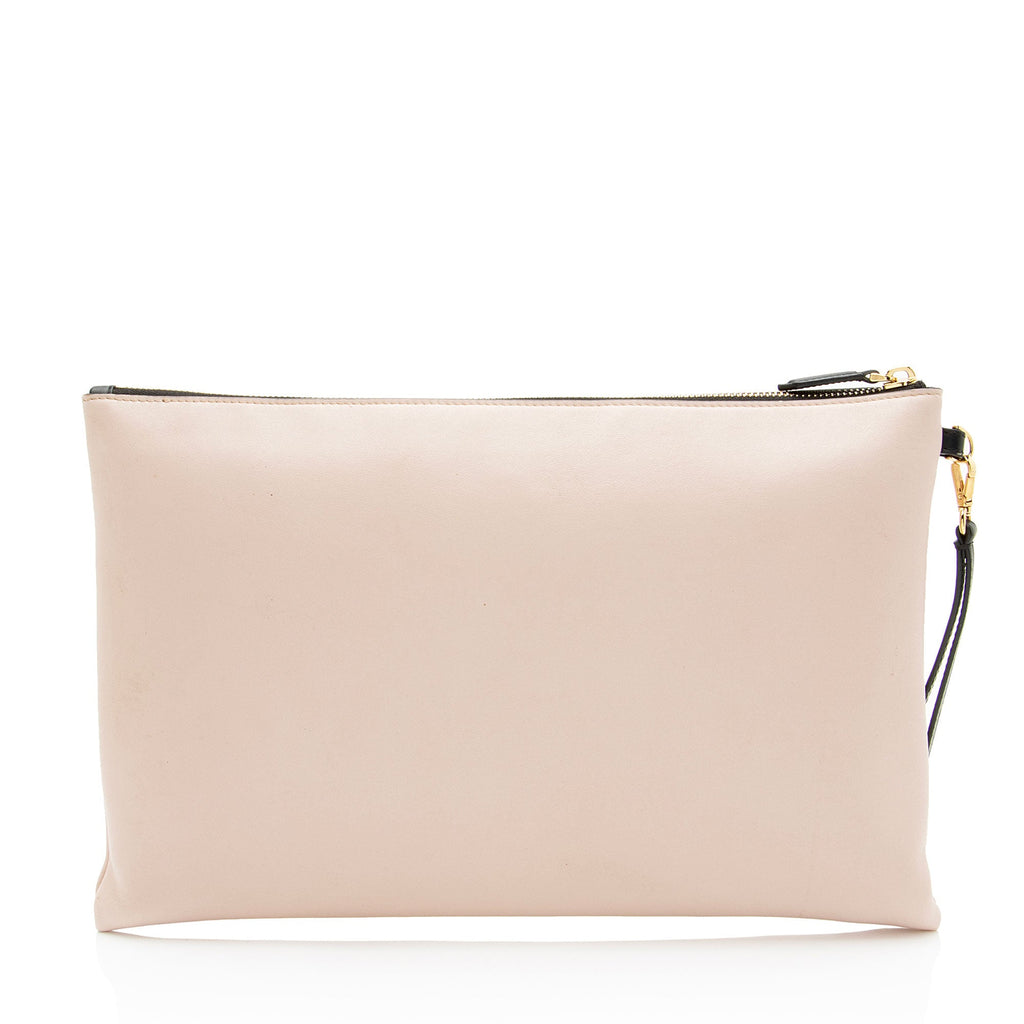 Fendi Leather Logo Pouch