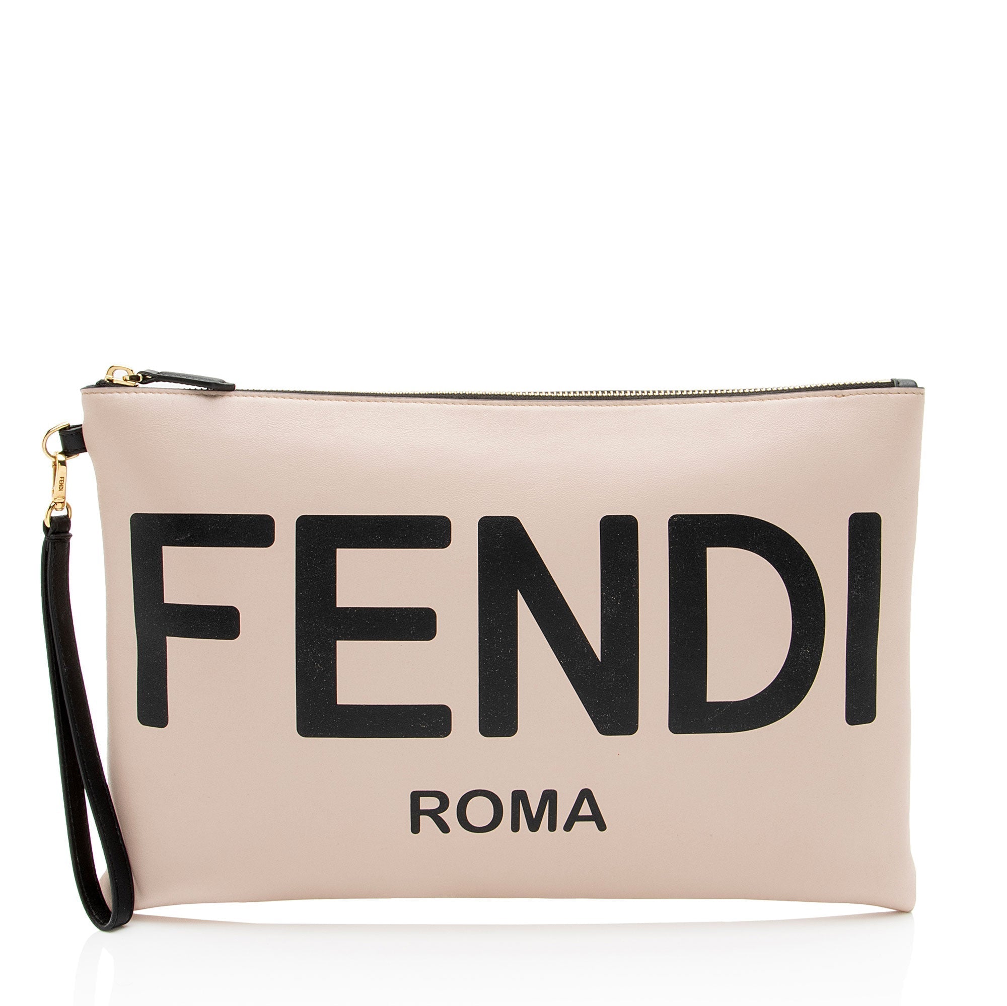 Fendi Leather Logo Pouch