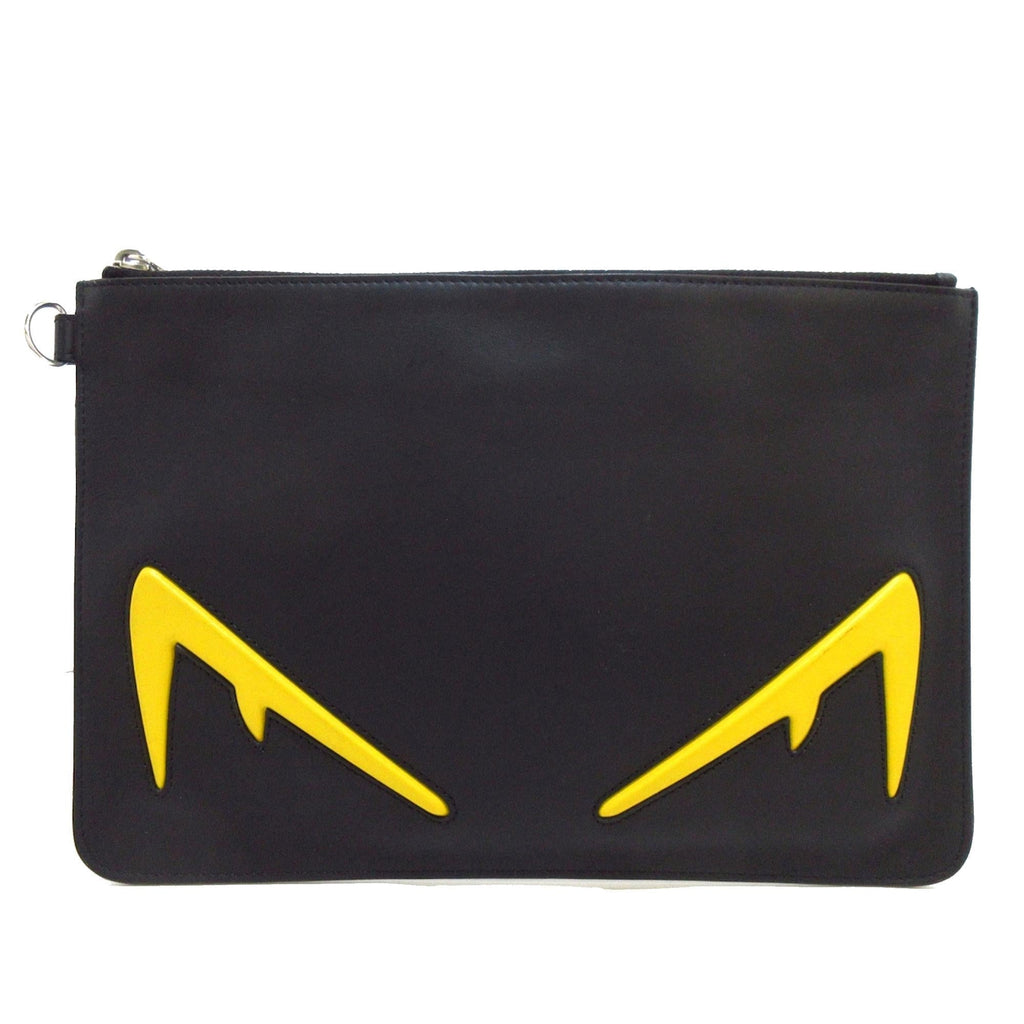 Fendi Leather Monster Eyes Clutch (SHG-ORzmvv)