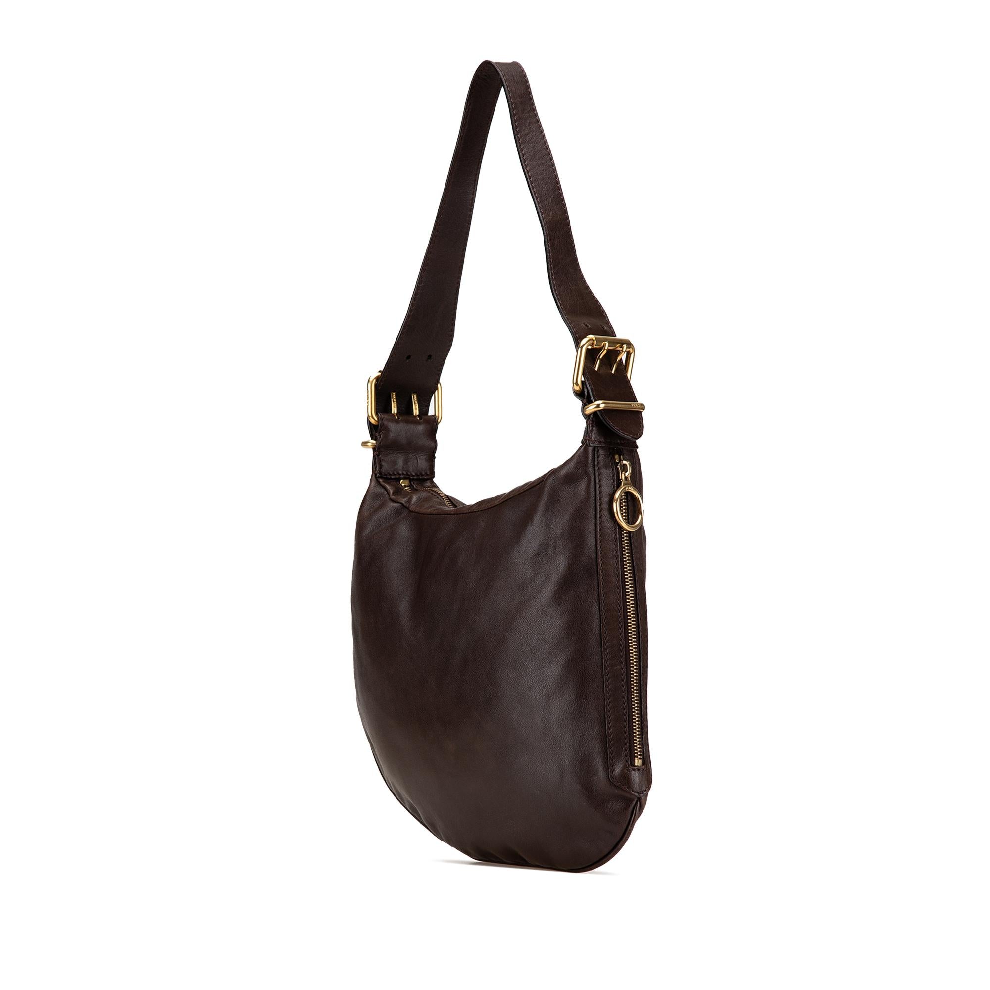Fendi Leather Oyster Hobo