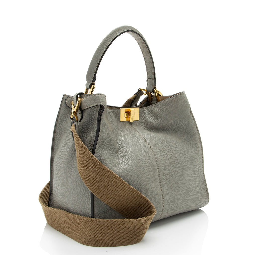 Fendi Leather Peekaboo X Lite Medium Satchel