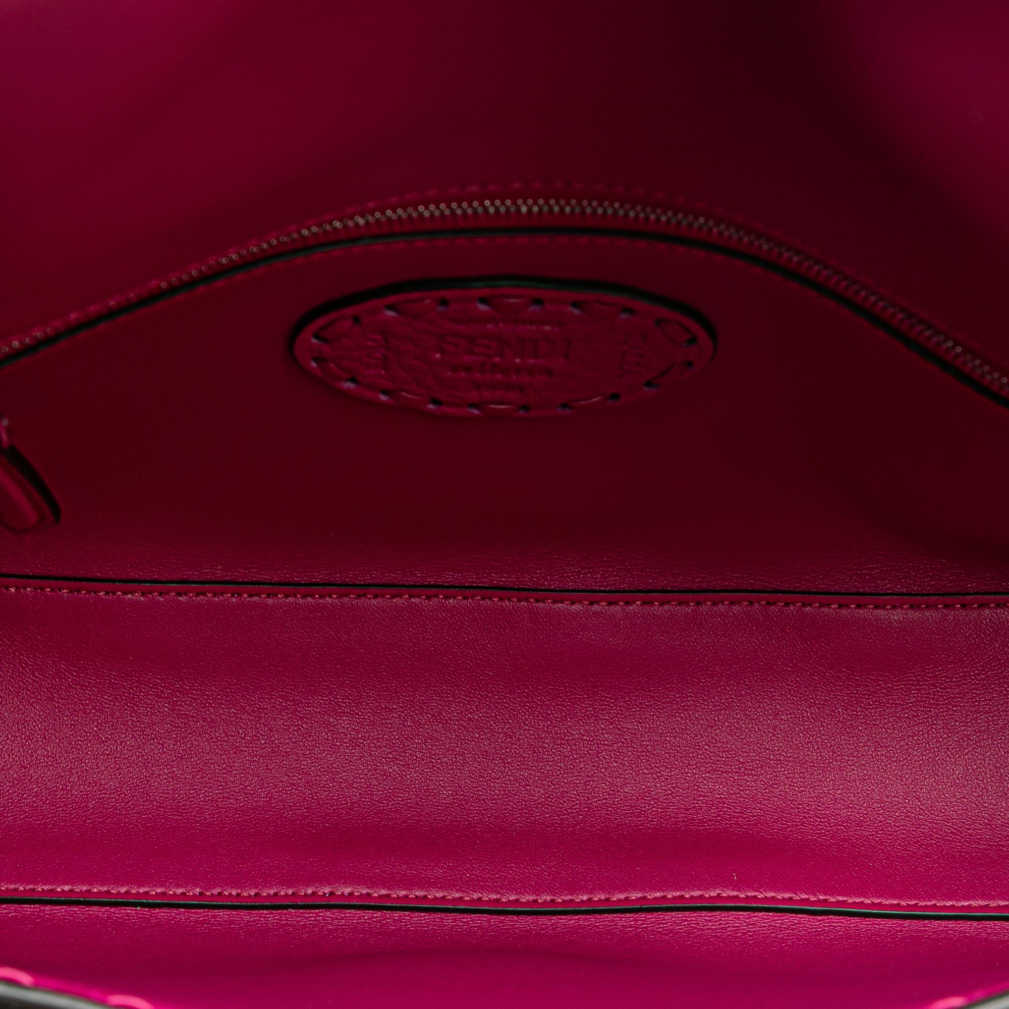 Fendi Leather Selleria Baguette Satchel