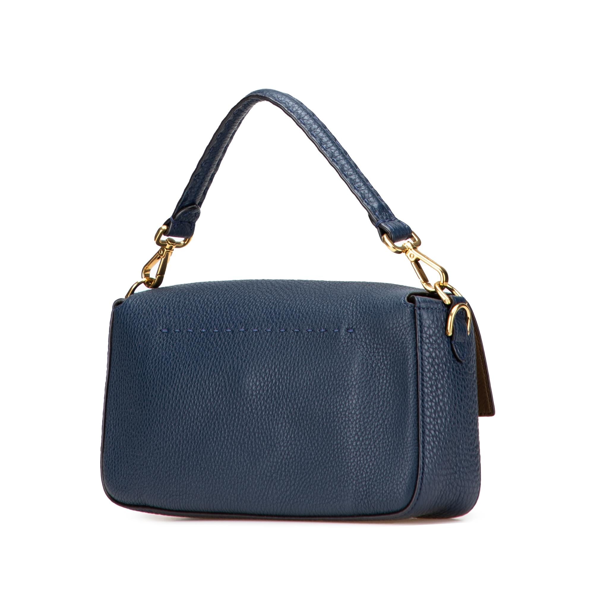 Fendi Leather Selleria Baguette Satchel