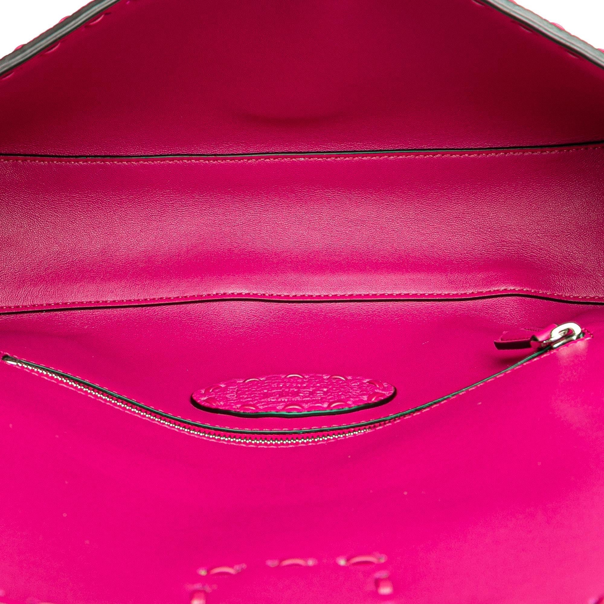 Fendi Leather Selleria Baguette Satchel