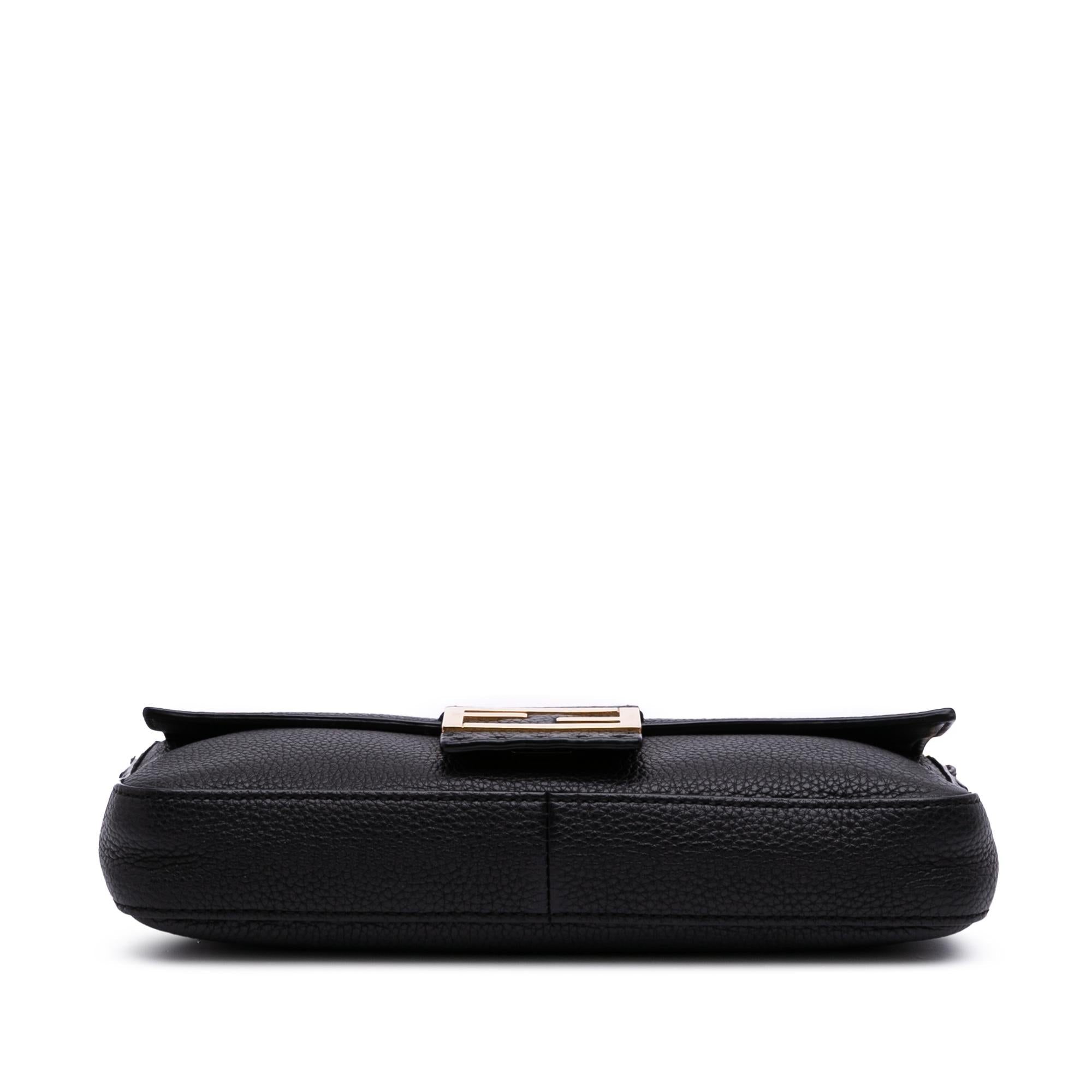 Fendi Leather Selleria Convertible Baguette Satchel