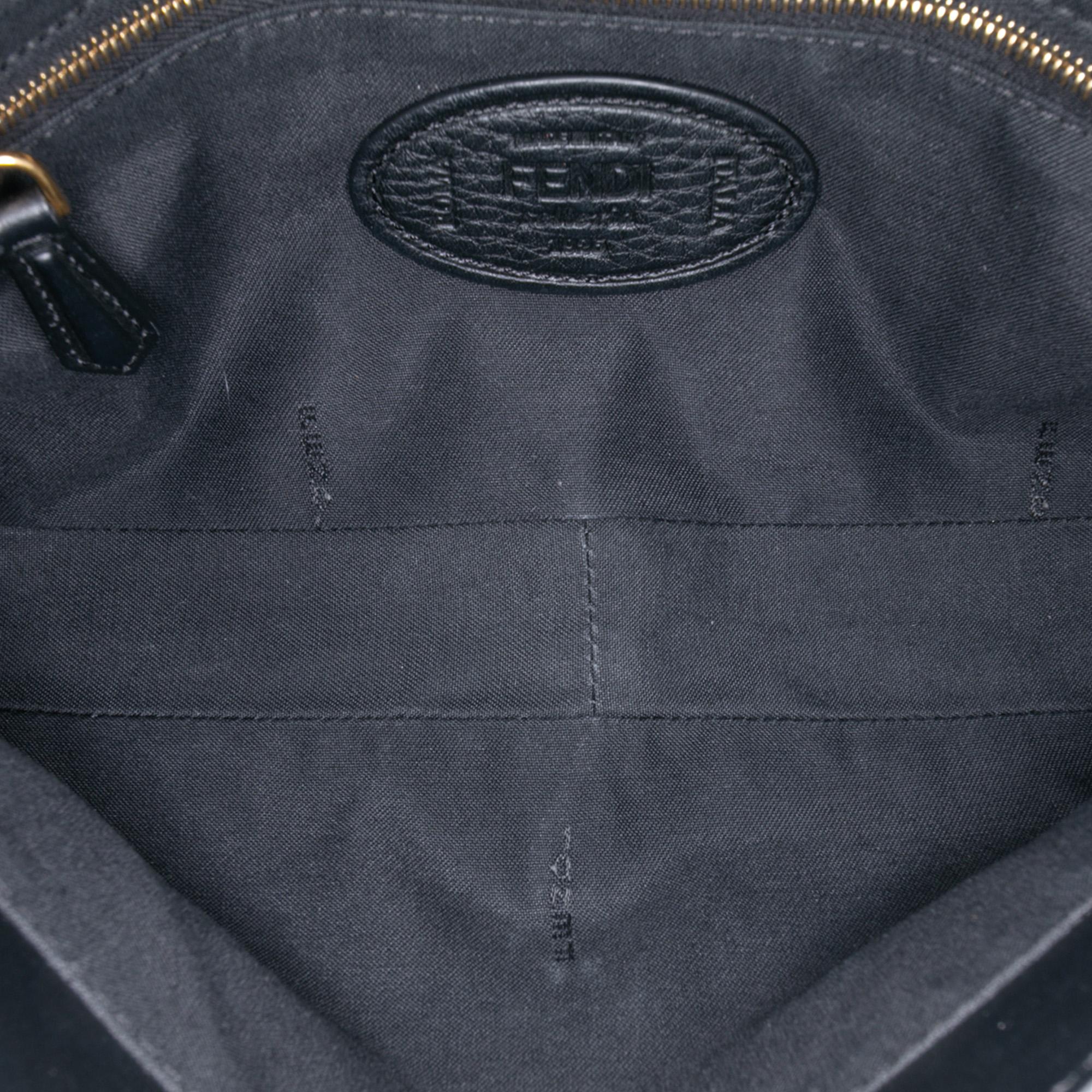 Fendi Leather Selleria Convertible Baguette Satchel