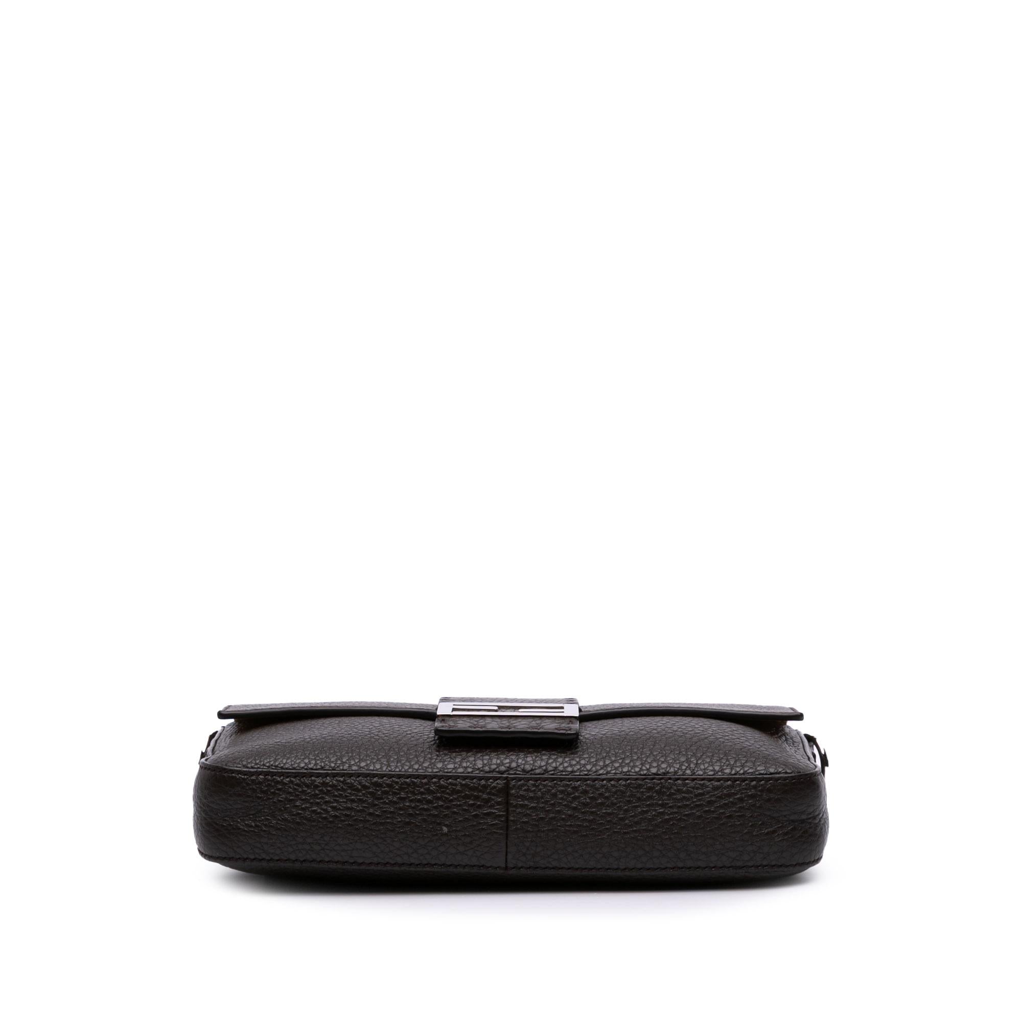 Fendi Leather Selleria Convertible Baguette Satchel