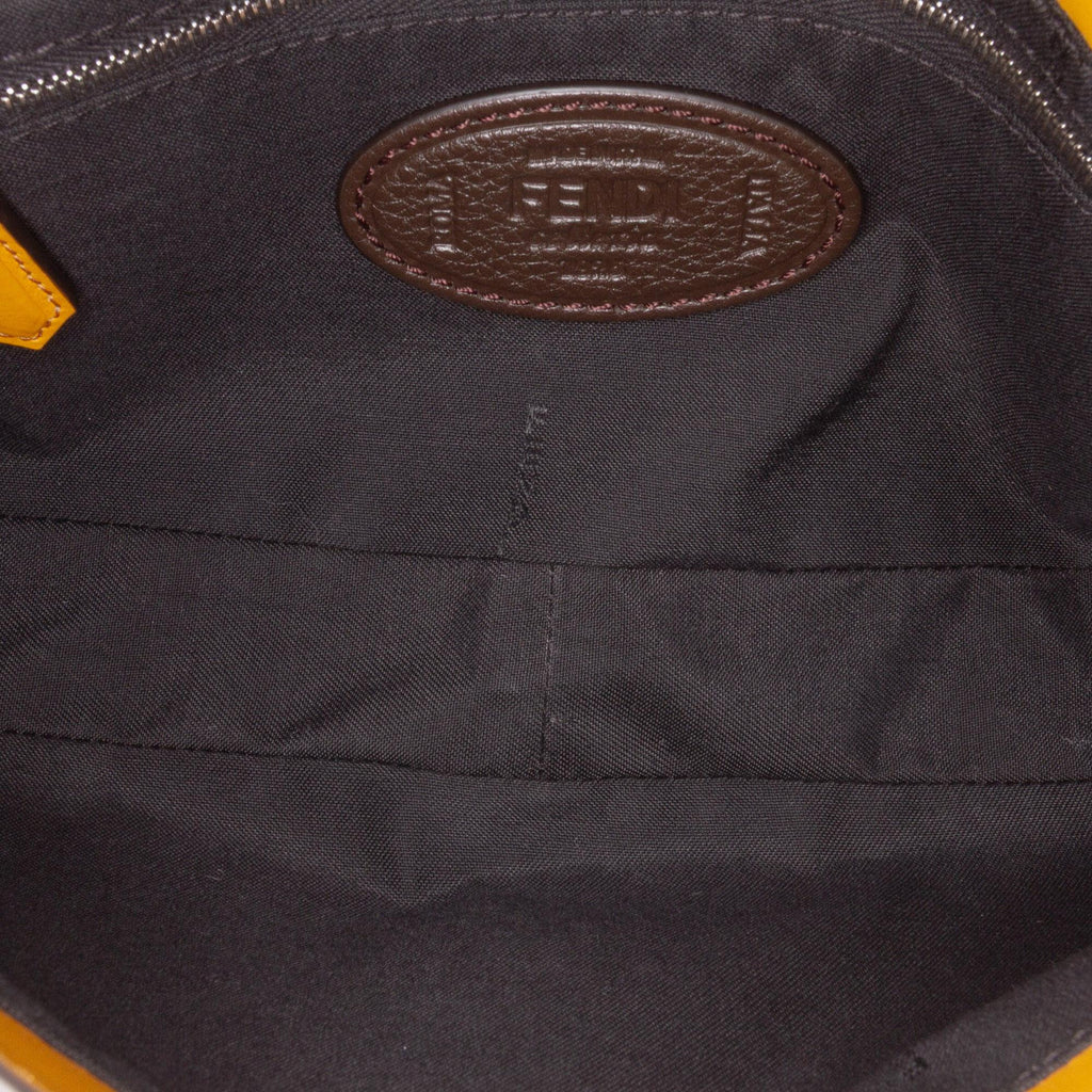 Fendi Leather Selleria Convertible Baguette Satchel