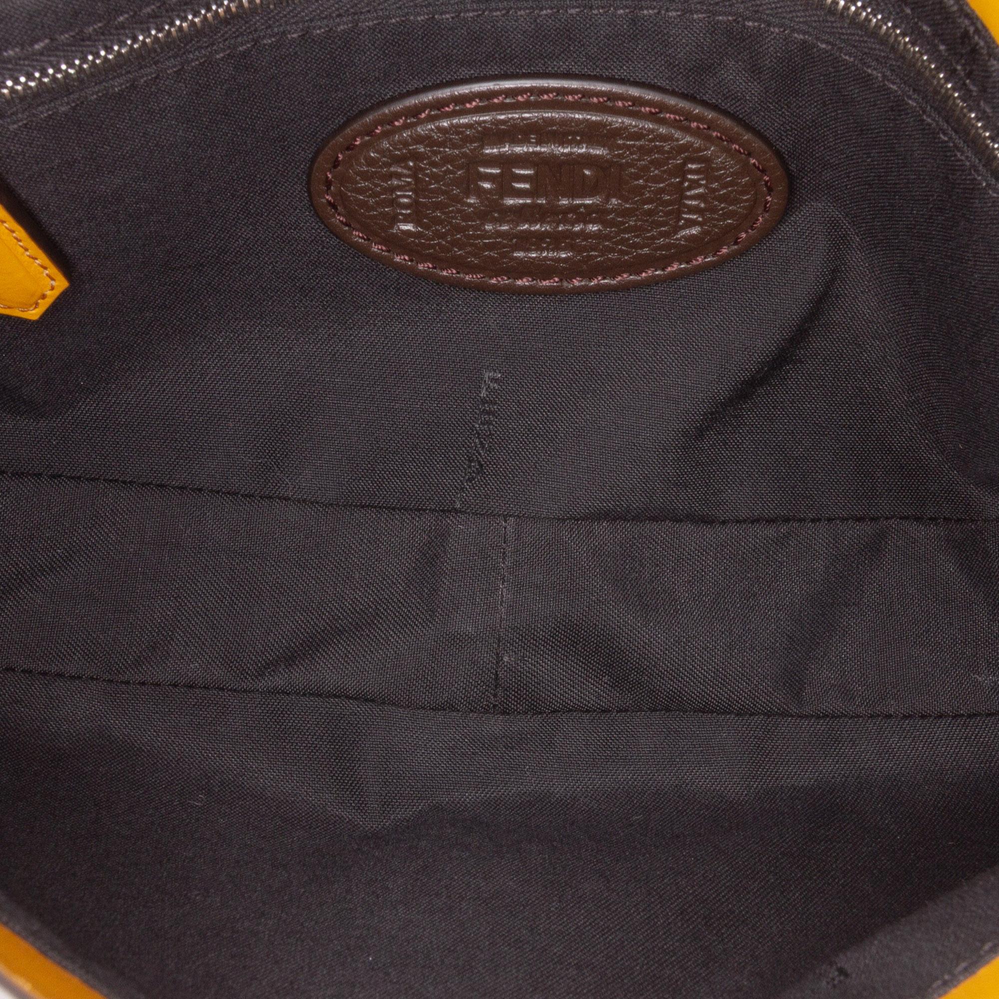 Fendi Leather Selleria Convertible Baguette Satchel