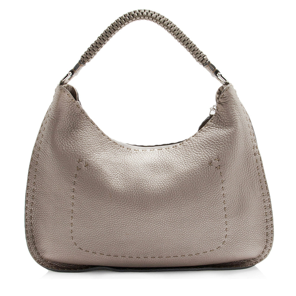 Fendi Leather Selleria Hobo (SHF-HKCQsO)
