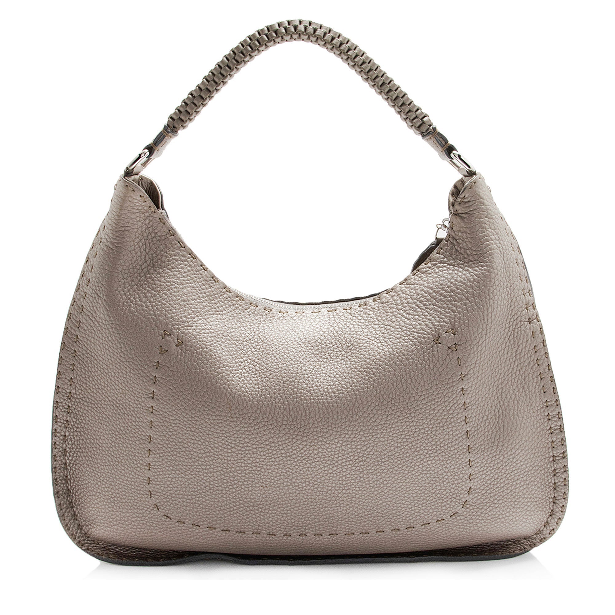 Fendi Leather Selleria Hobo (SHF-HKCQsO)