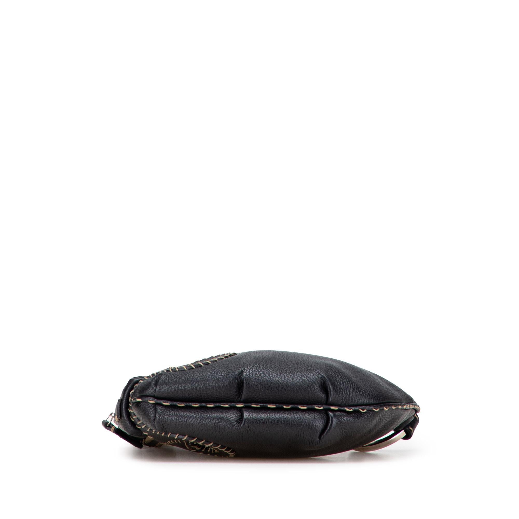 Fendi Leather Selleria Oyster Hobo