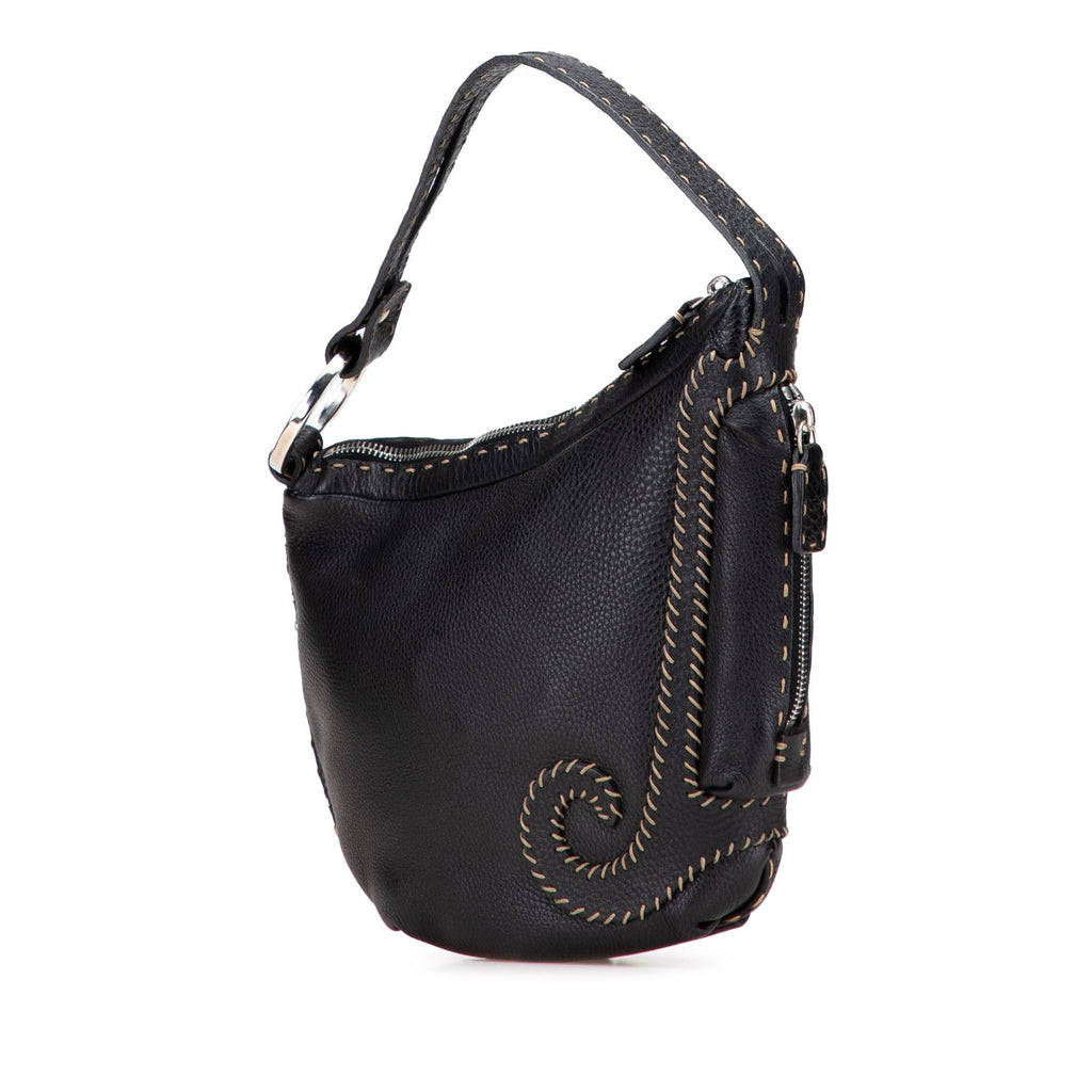 Fendi Leather Selleria Oyster Hobo