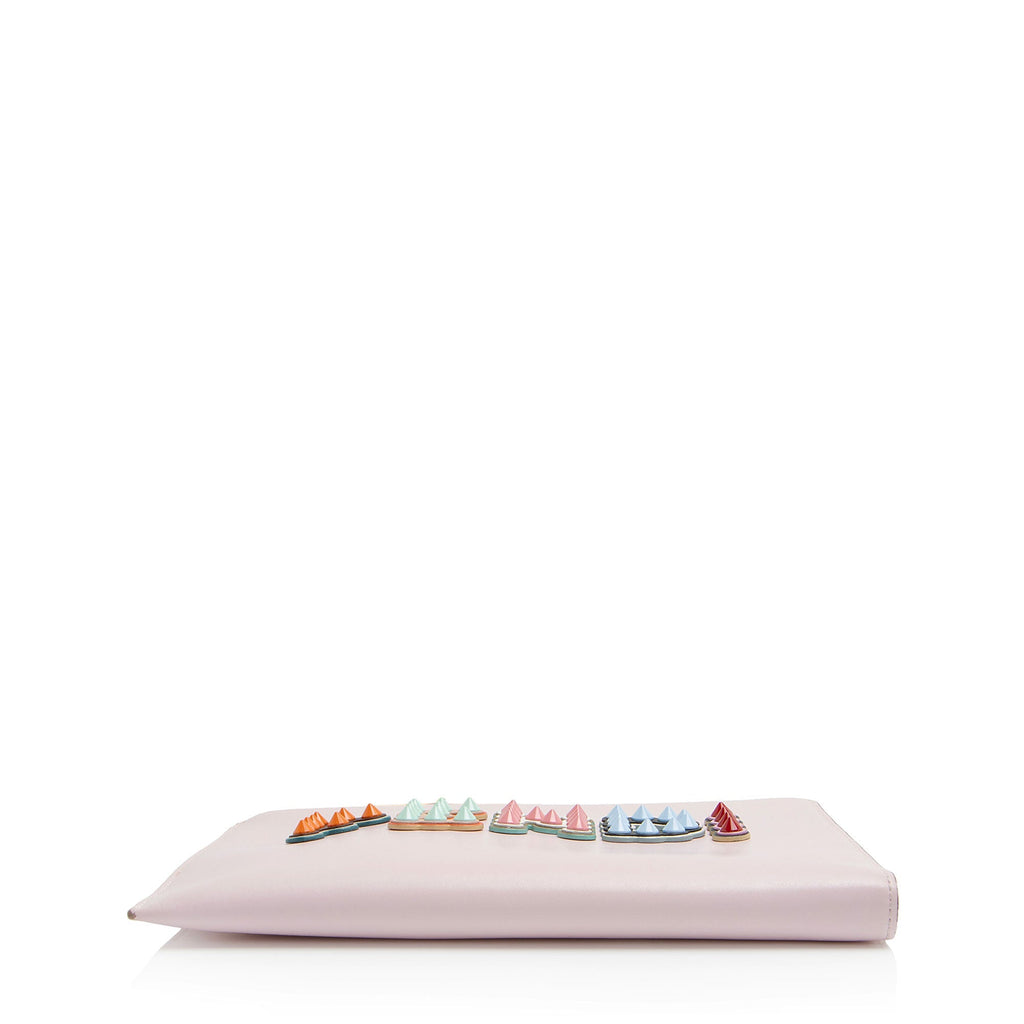 Fendi Leather Studded Fun Fair Clutch