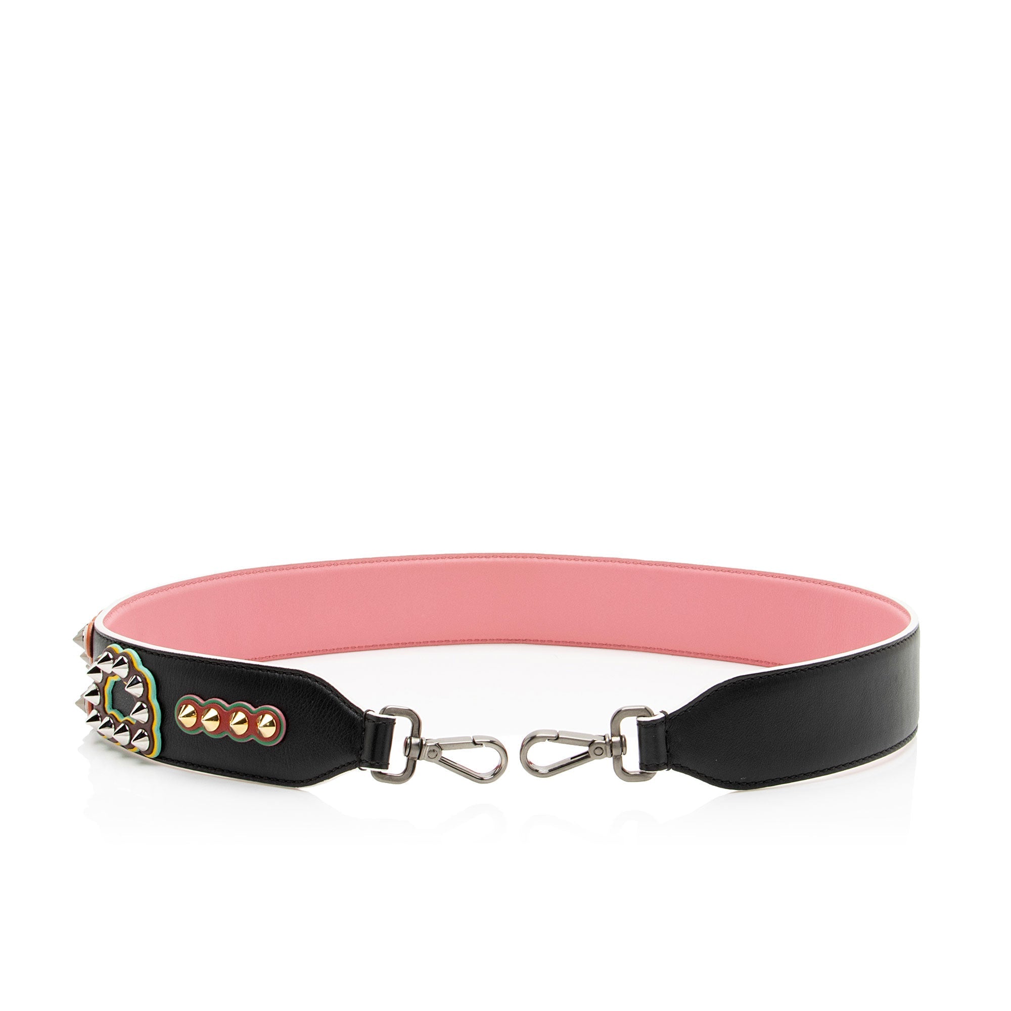 Fendi Leather Studded Fun Fair Strap You Shoulder Strap