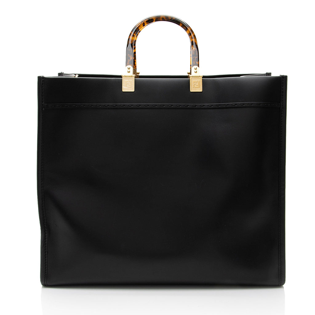 Fendi Leather Sunshine Large Shopper Tote