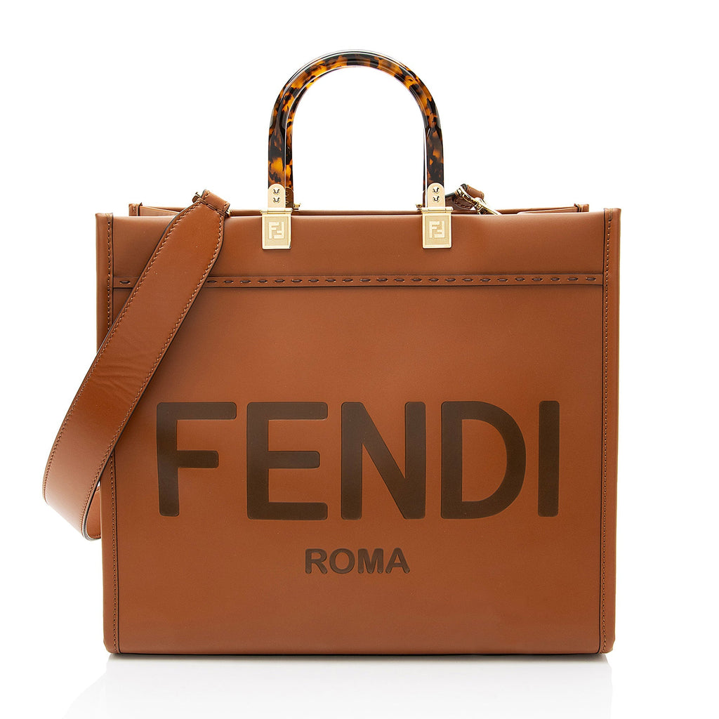 Fendi Leather Sunshine Medium Shopper Tote