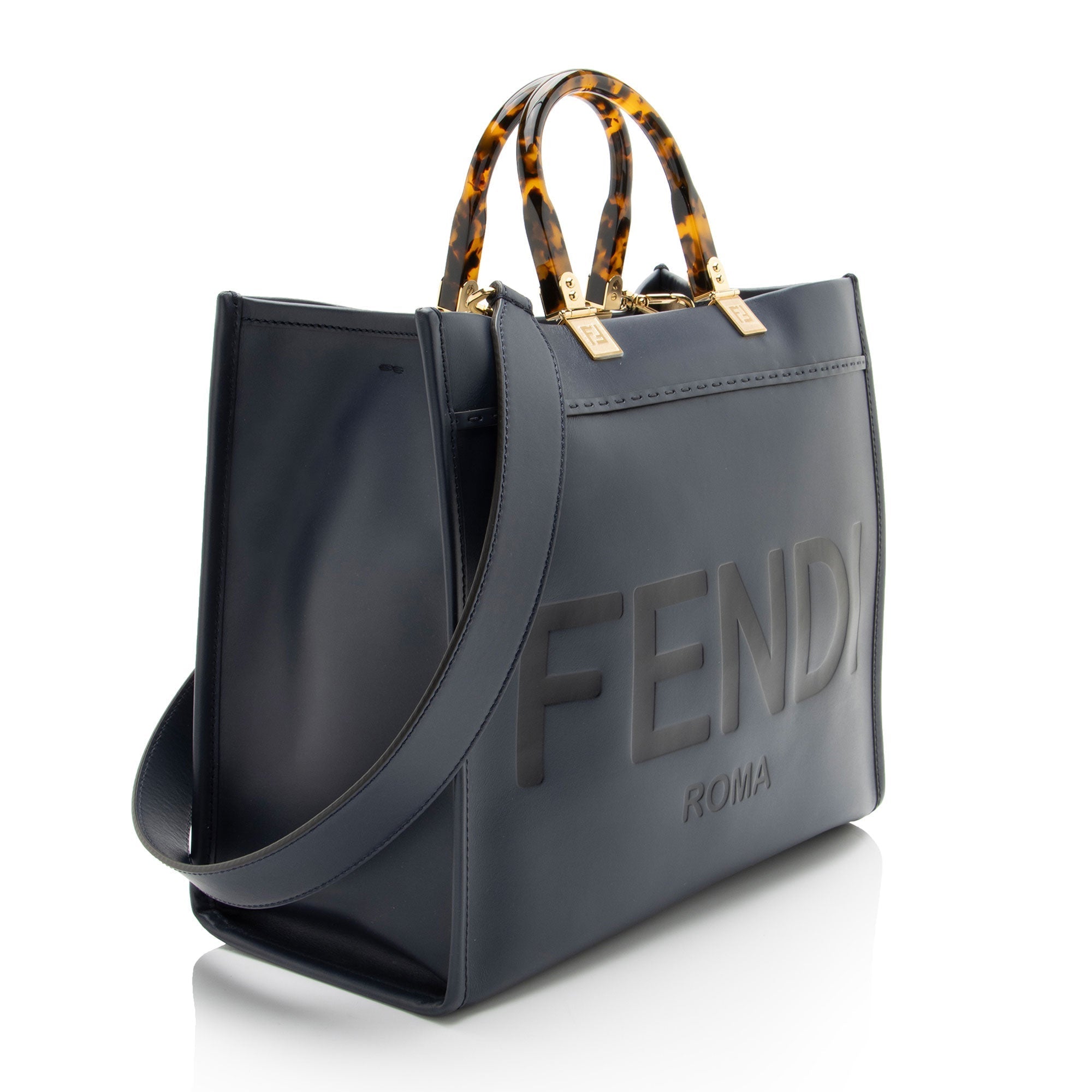 Fendi Leather Sunshine Medium Shopper Tote