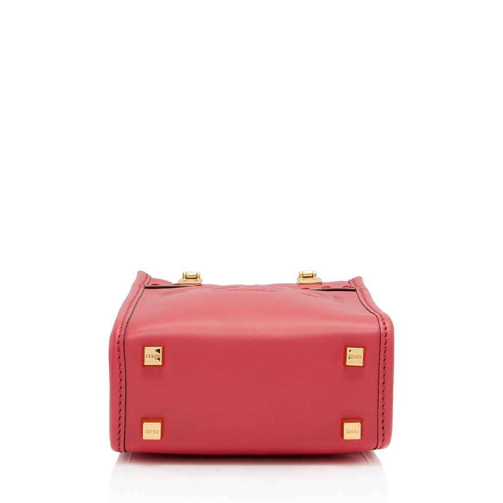 Fendi Leather Sunshine Mini Shopper Tote