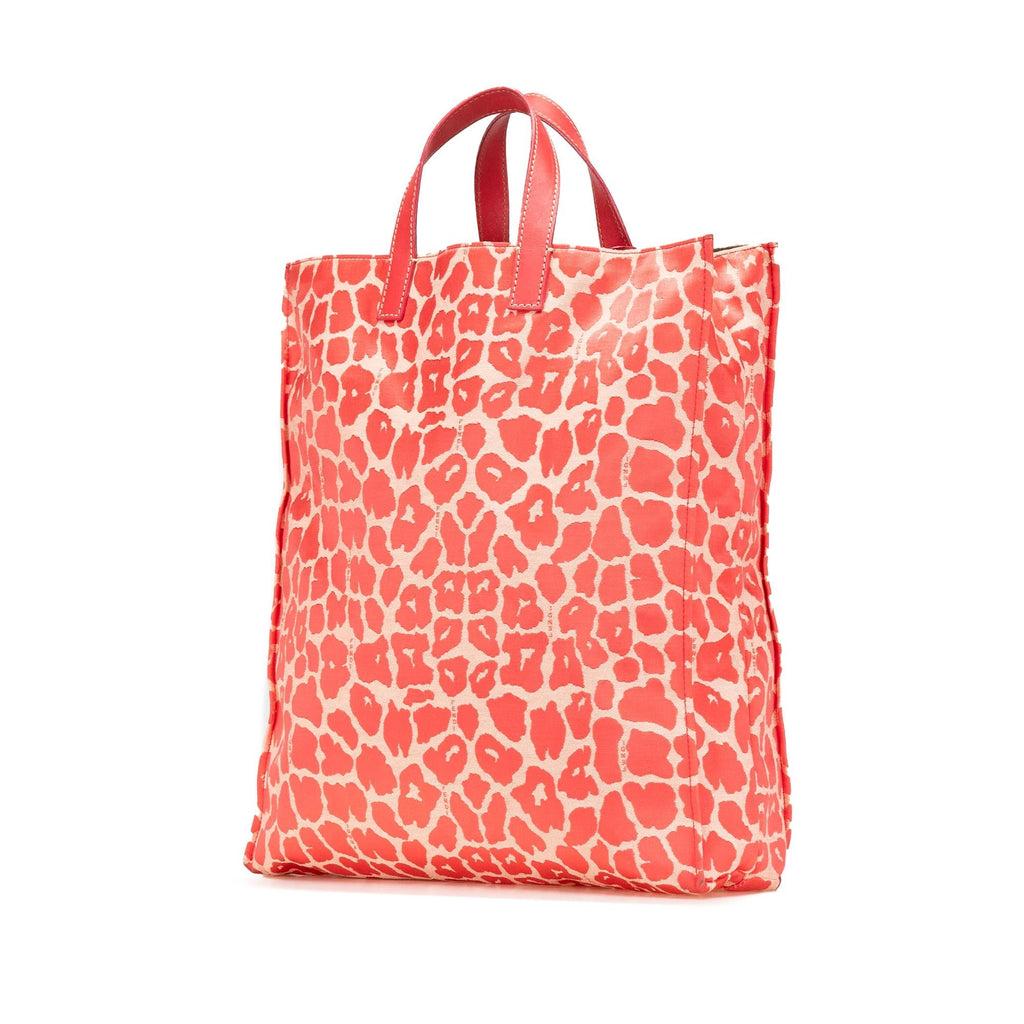 Fendi Leopard Print Canvas Shopper Tote