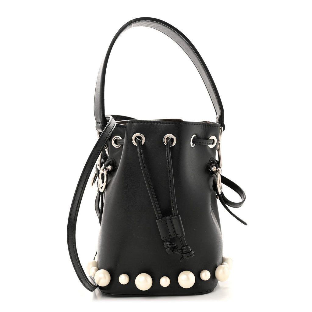 FENDI LIBERTY PEARL CALFSKIN MINI MON TRÉSOR BUCKET BAG