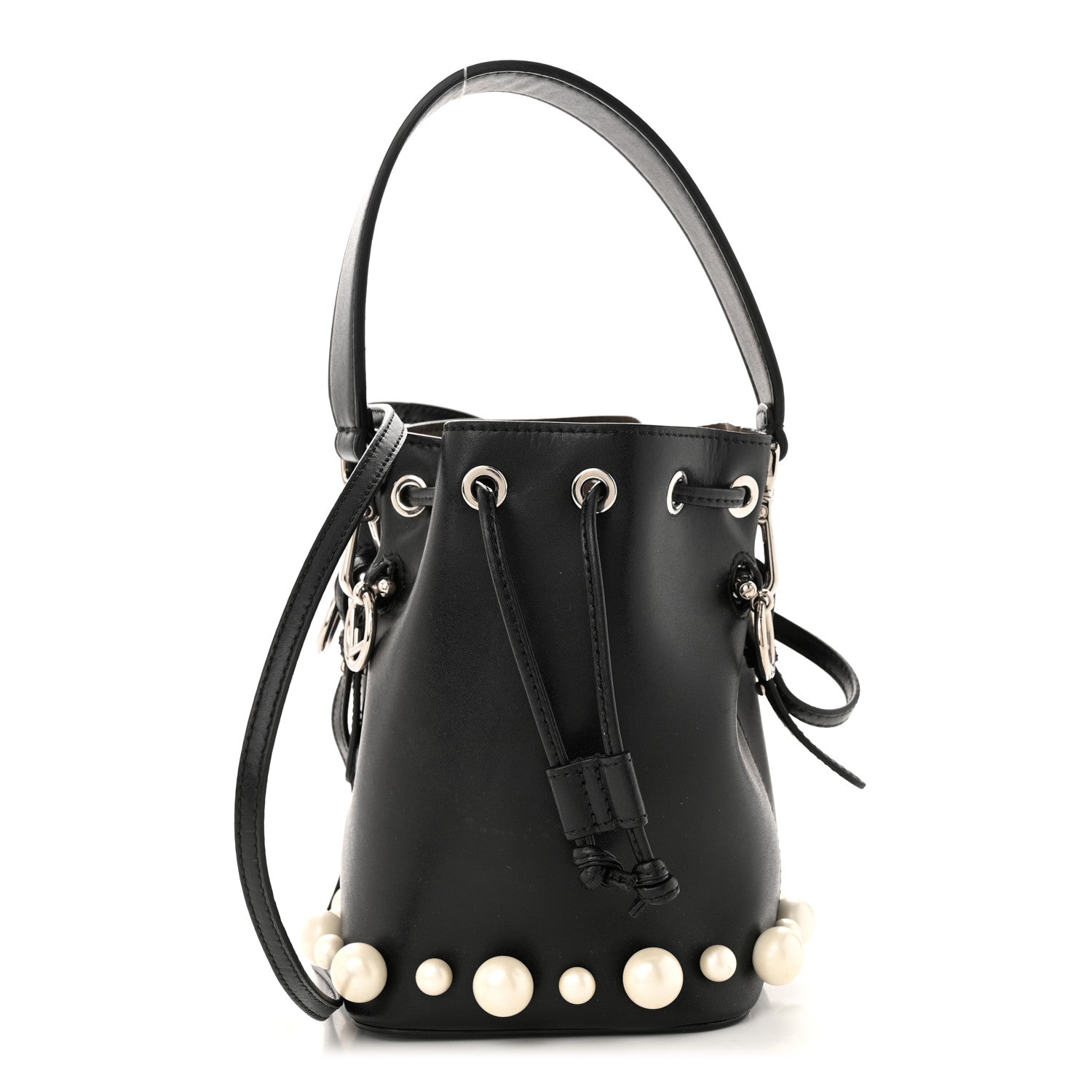 FENDI LIBERTY PEARL CALFSKIN MINI MON TRÉSOR BUCKET BAG