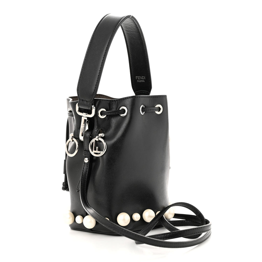 FENDI LIBERTY PEARL CALFSKIN MINI MON TRÉSOR BUCKET BAG
