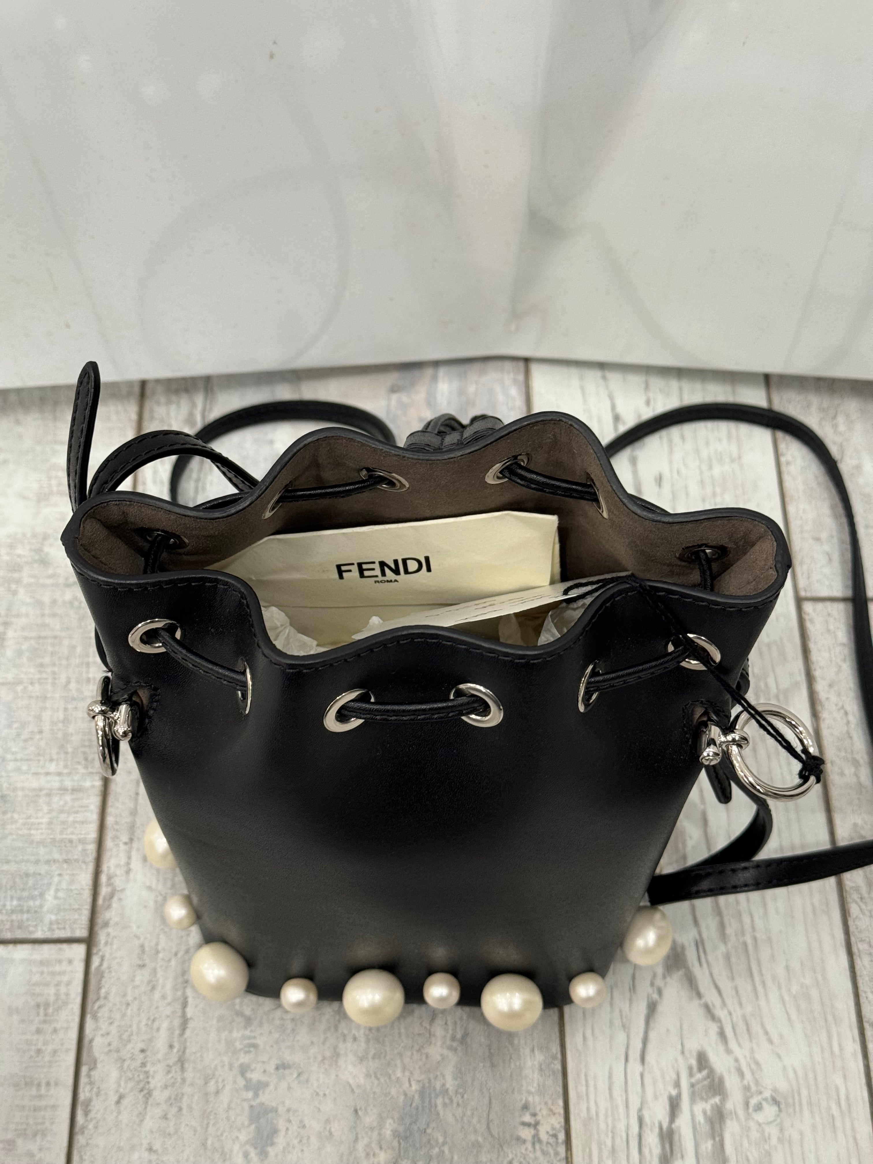 FENDI LIBERTY PEARL CALFSKIN MINI MON TRÉSOR BUCKET BAG