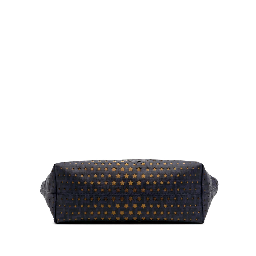 Fendi Medium Coated Canvas Laser Cut Star Roll Tote