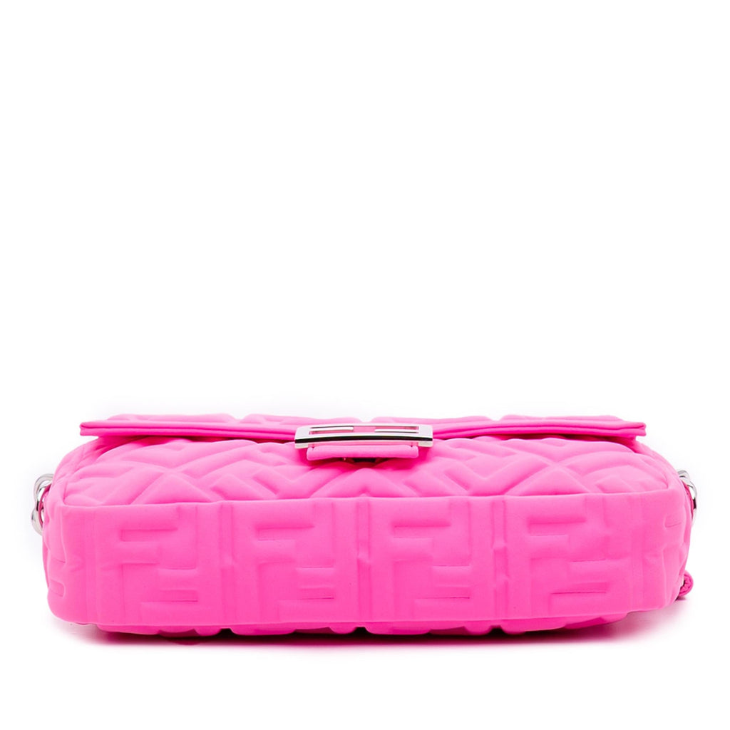 Fendi Medium Embossed Lycra Baguette Satchel