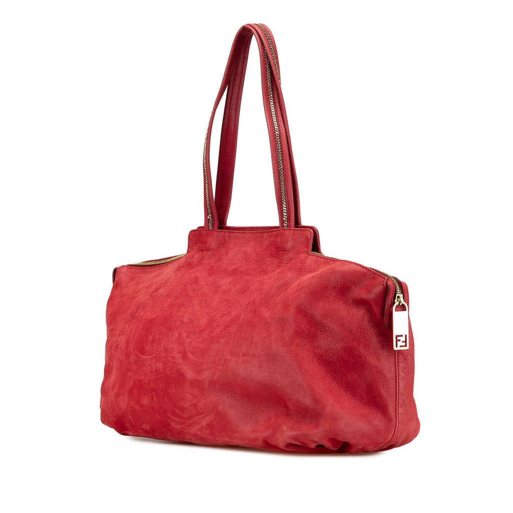 Fendi Medium Leather Chains Tote