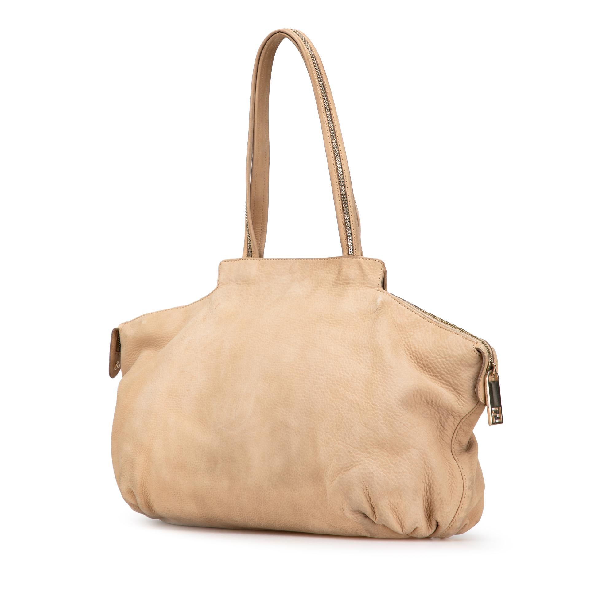 Fendi Medium Leather Chains Tote