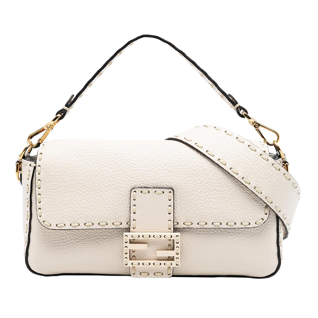 Fendi Medium Leather Selleria Baguette Satchel