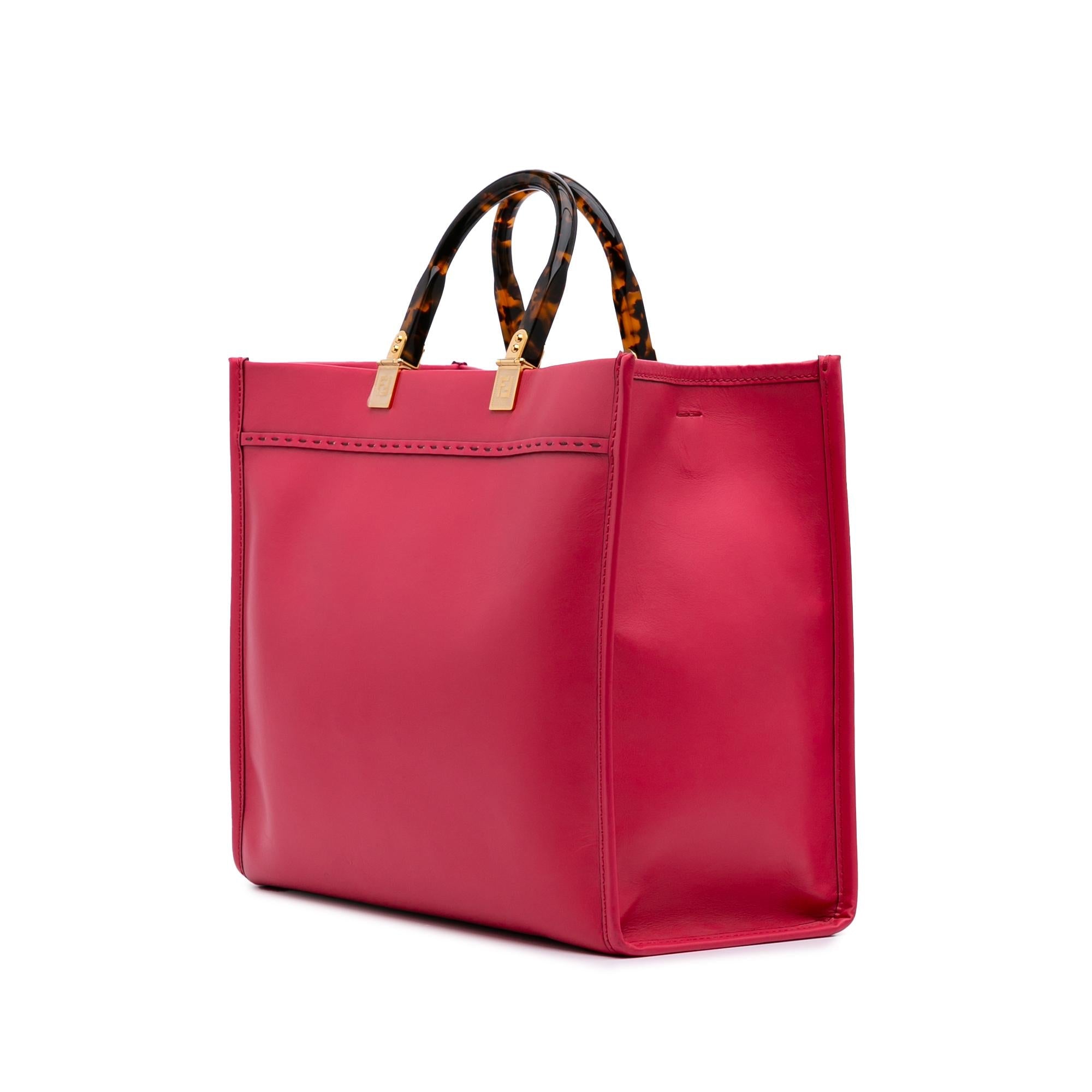 Fendi Medium Leather Sunshine Shopper Tote