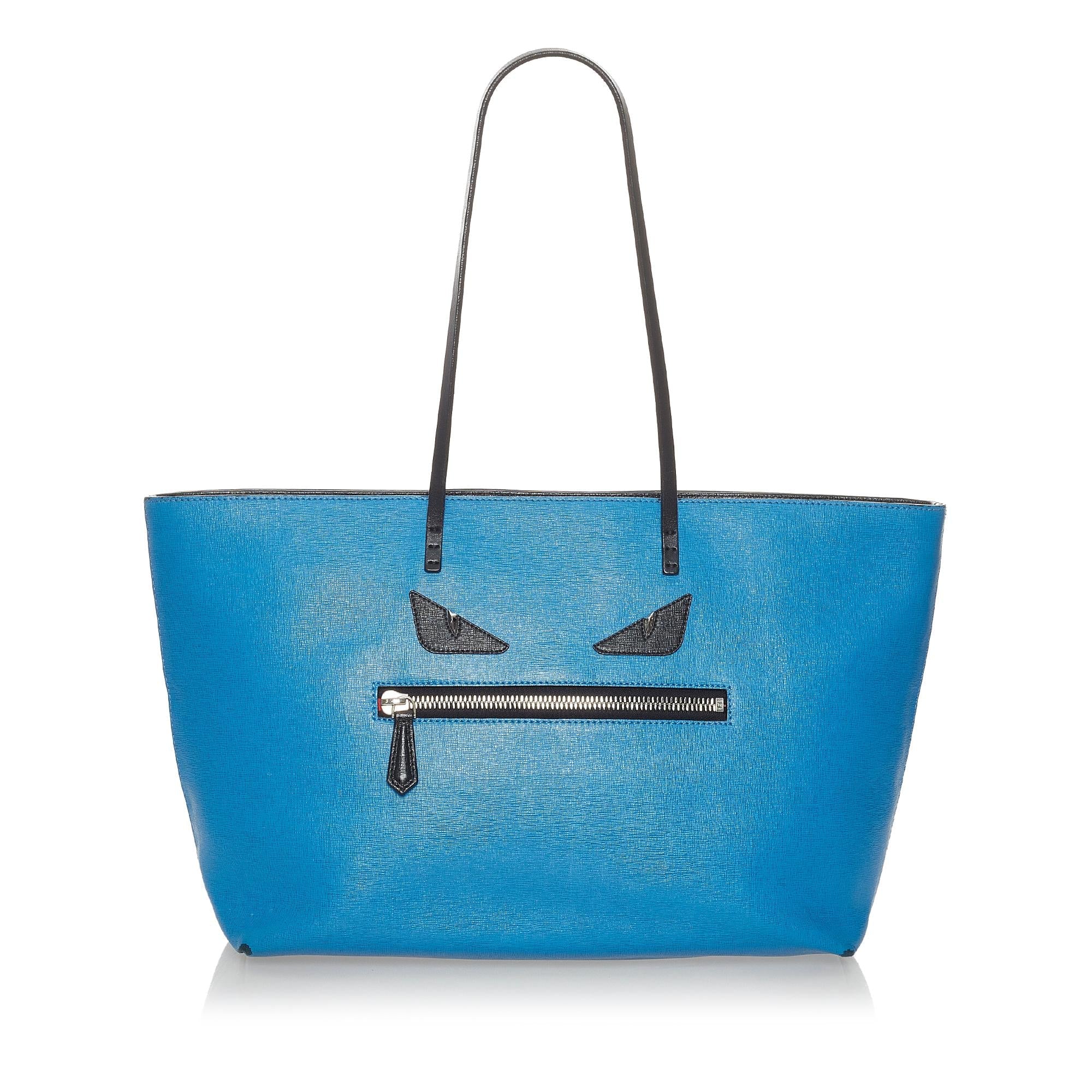 Fendi Medium Monster Roll Leather Tote Bag (SHG-txIAlj)