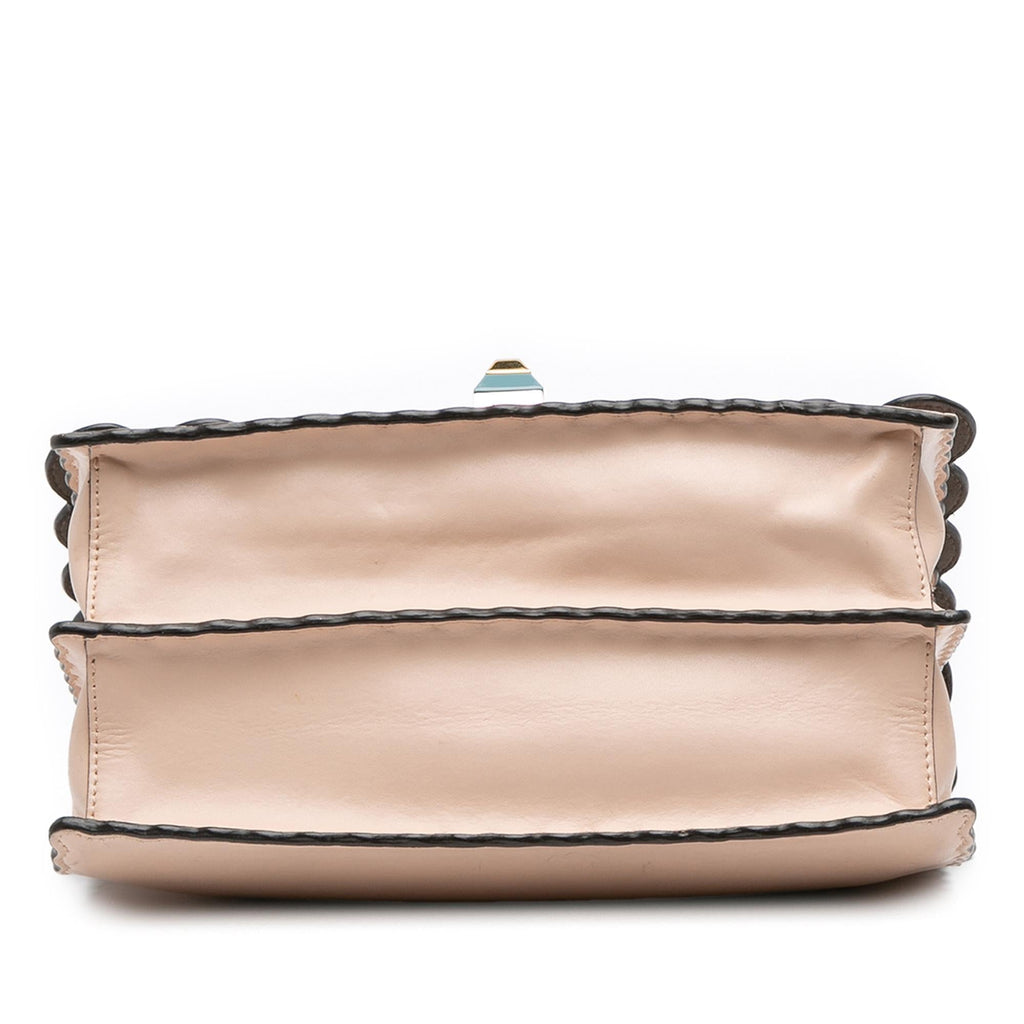 Fendi Medium Scalloped Leather Kan I Satchel