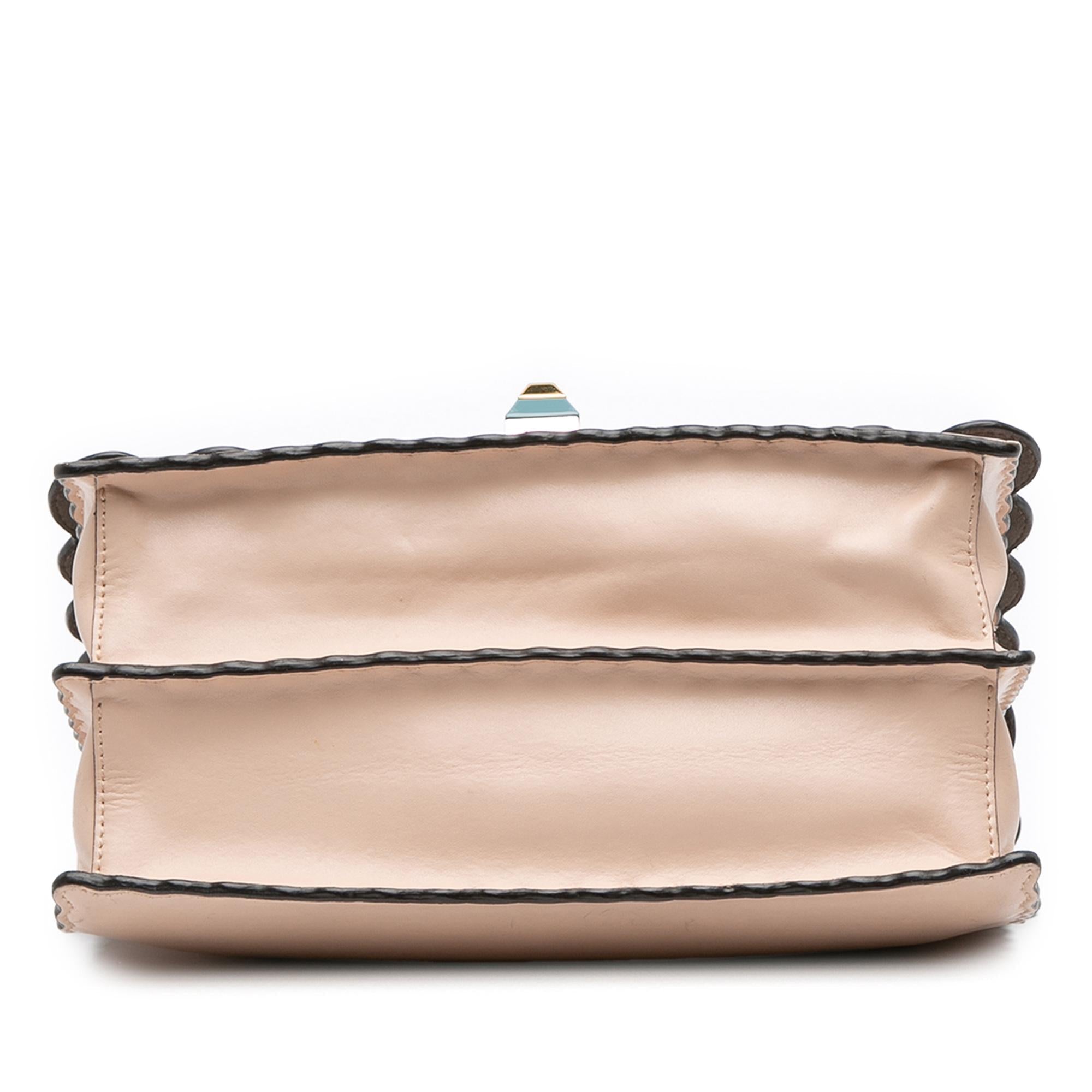 Fendi Medium Scalloped Leather Kan I Satchel