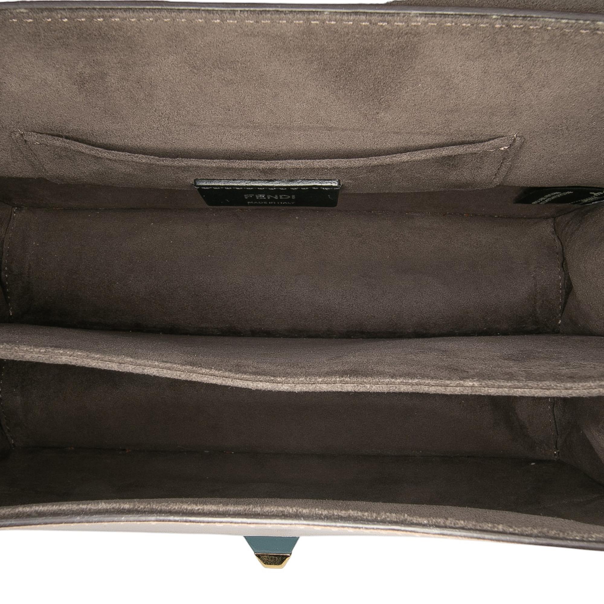 Fendi Medium Scalloped Leather Kan I Satchel