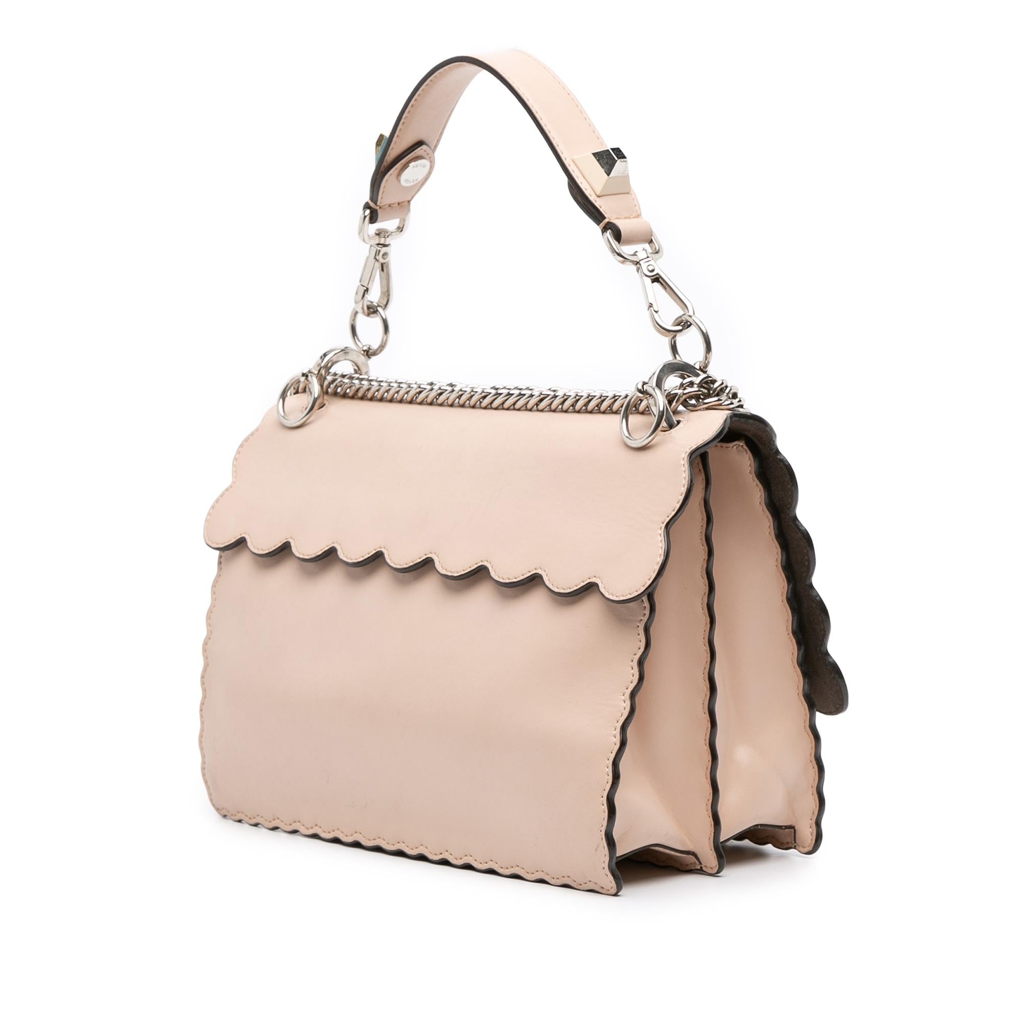 Fendi Medium Scalloped Leather Kan I Satchel