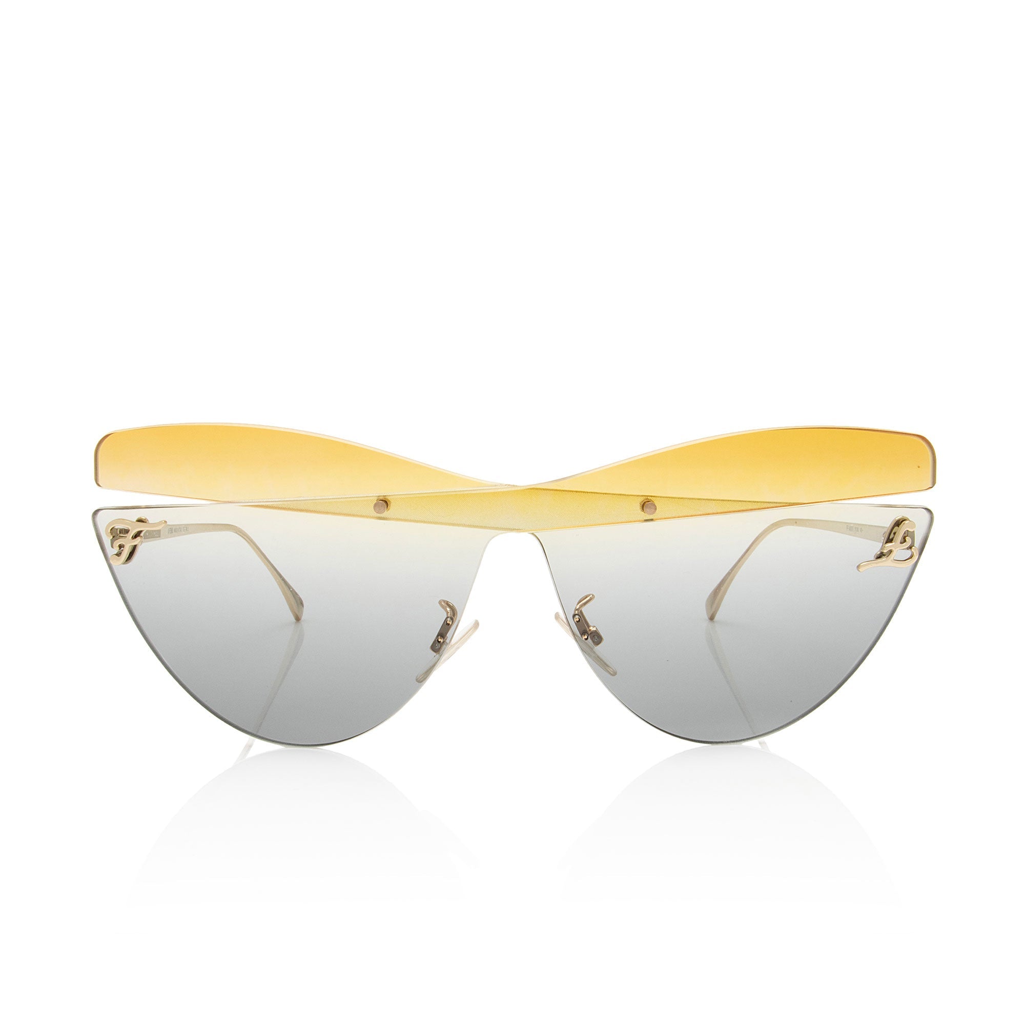 Fendi Metal Rimless Cat Eye Sunglasses