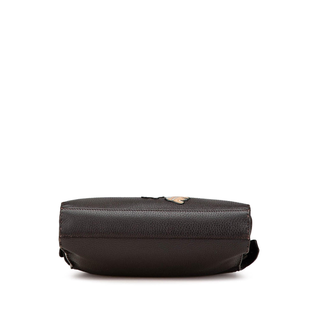 Fendi Mini Calfskin Romano Selleria Peekaboo Iconic Fit Satchel