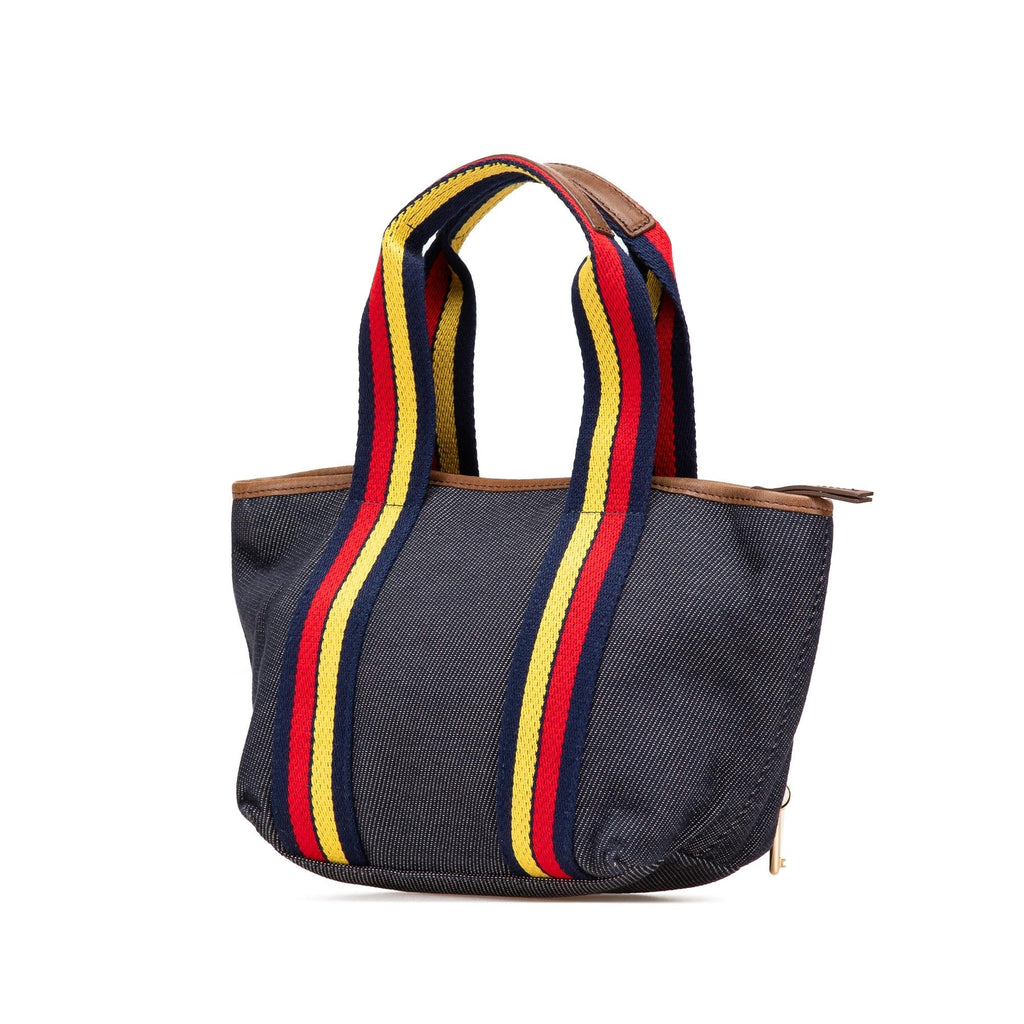 Fendi Mini Denim Lock Shopping Tote